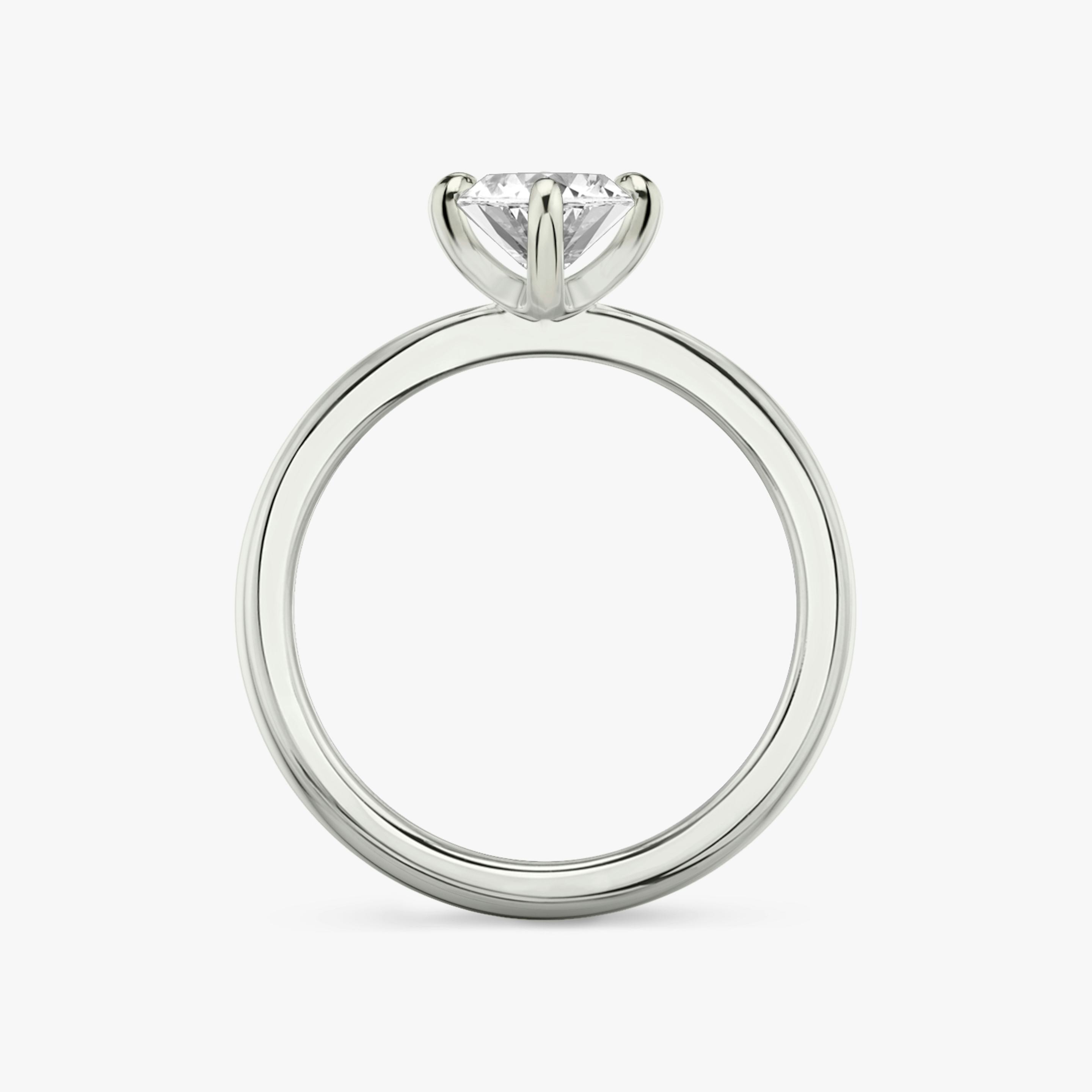 The Tapered Classic | Pavé Marquise | 18k | 18k White Gold | Band: Plain | Diamond orientation: vertical | Carat weight: See full inventory