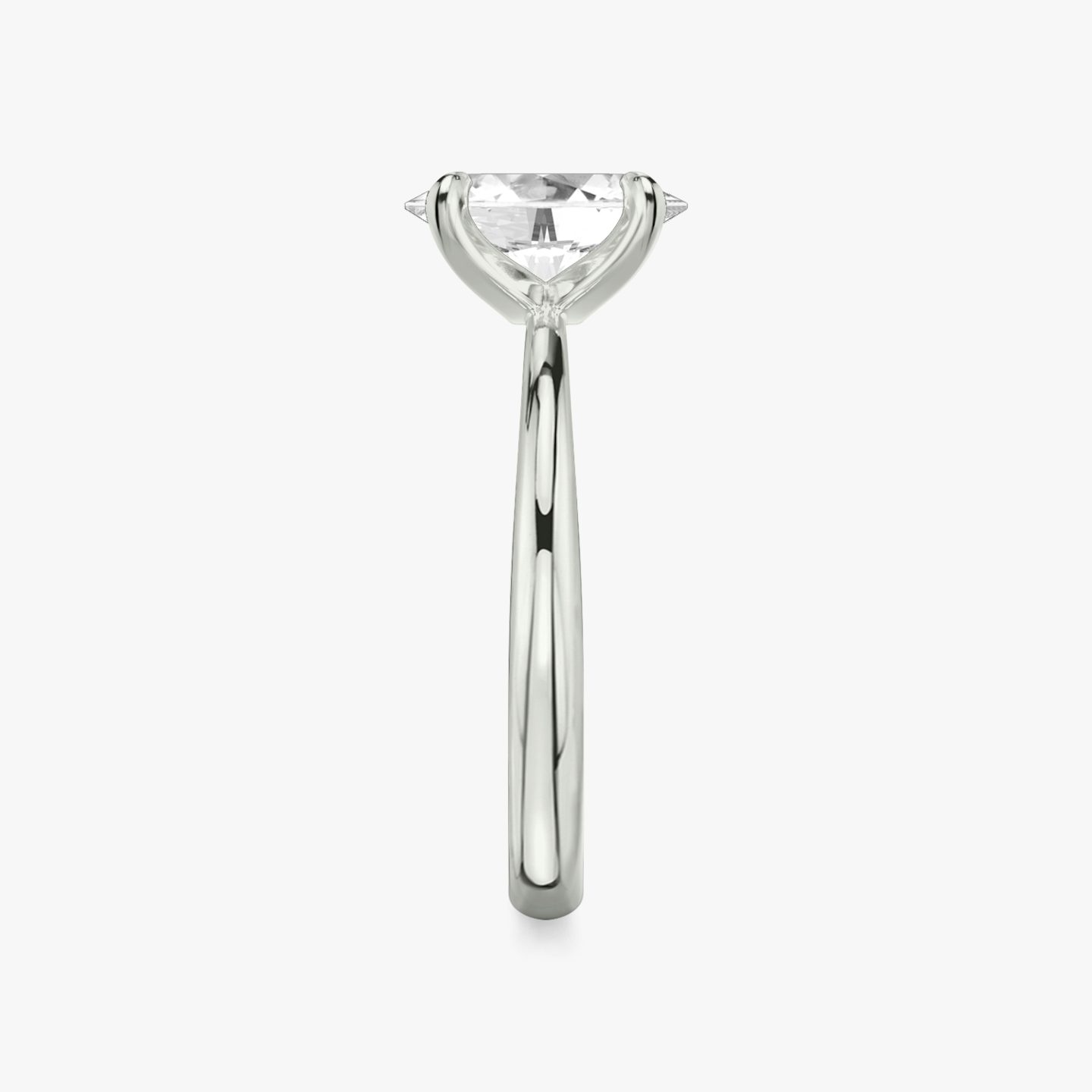 The Tapered Classic | Oval | Platinum | Band: Plain | Diamond orientation: vertical | Carat weight: See full inventory