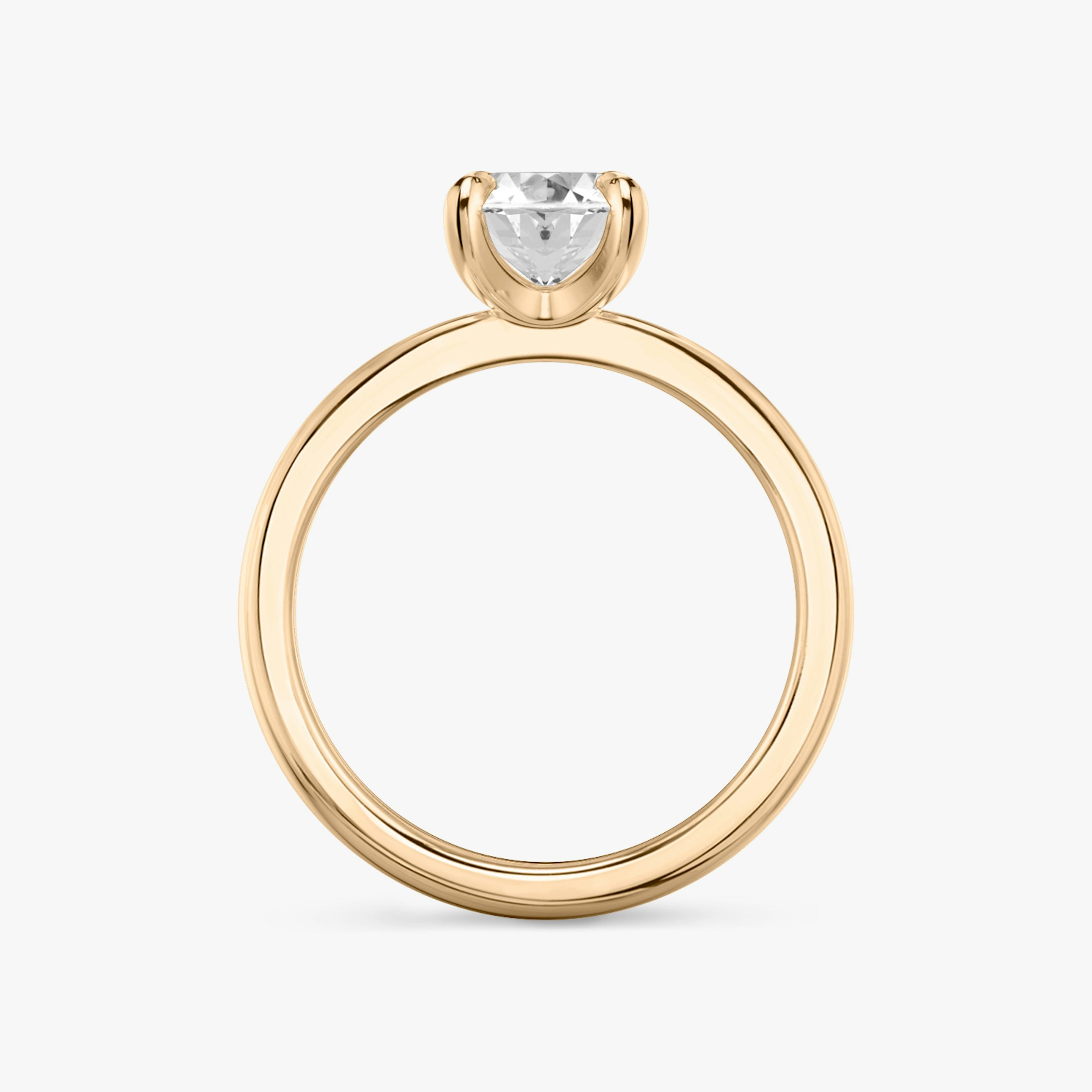 The Tapered Classic | Oval | 14k | 14k Rose Gold | Band: Plain | Diamond orientation: vertical | Carat weight: See full inventory