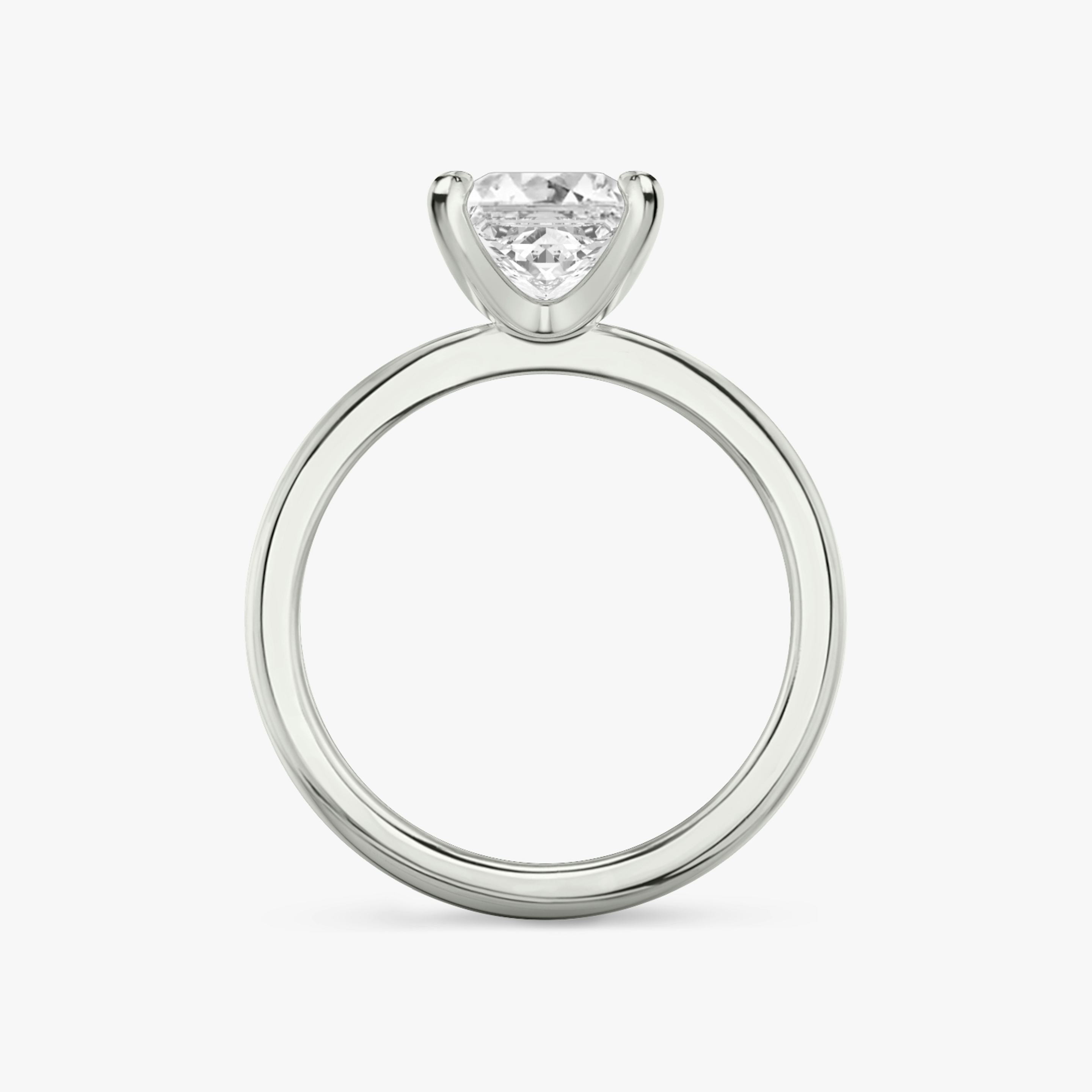 The Tapered Classic | Princess | Platinum | Band: Plain | Diamond orientation: vertical | Carat weight: See full inventory
