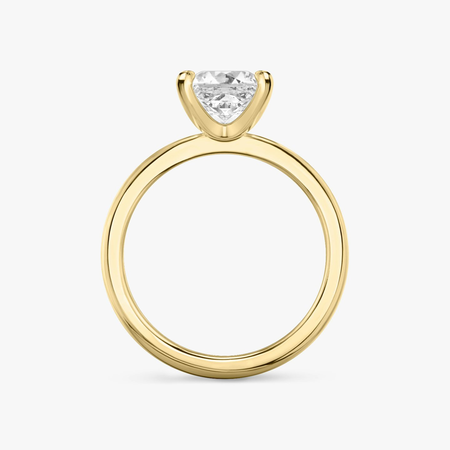 The Tapered Classic | princess | 18k | yellow-gold | bandAccent: plain | diamondOrientation: vertical | caratWeight: other