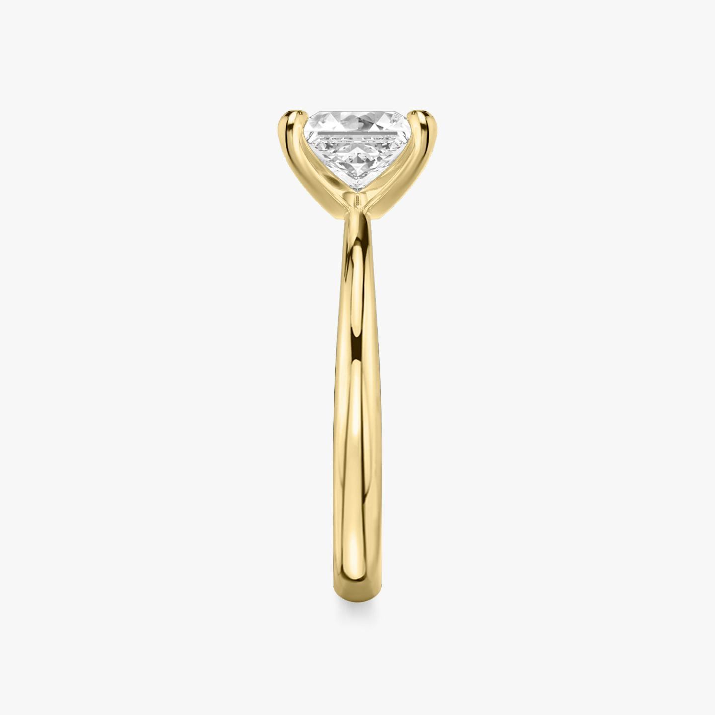 The Tapered Classic | Princess | 18k | 18k Yellow Gold | Band: Plain | Diamond orientation: vertical | Carat weight: See full inventory