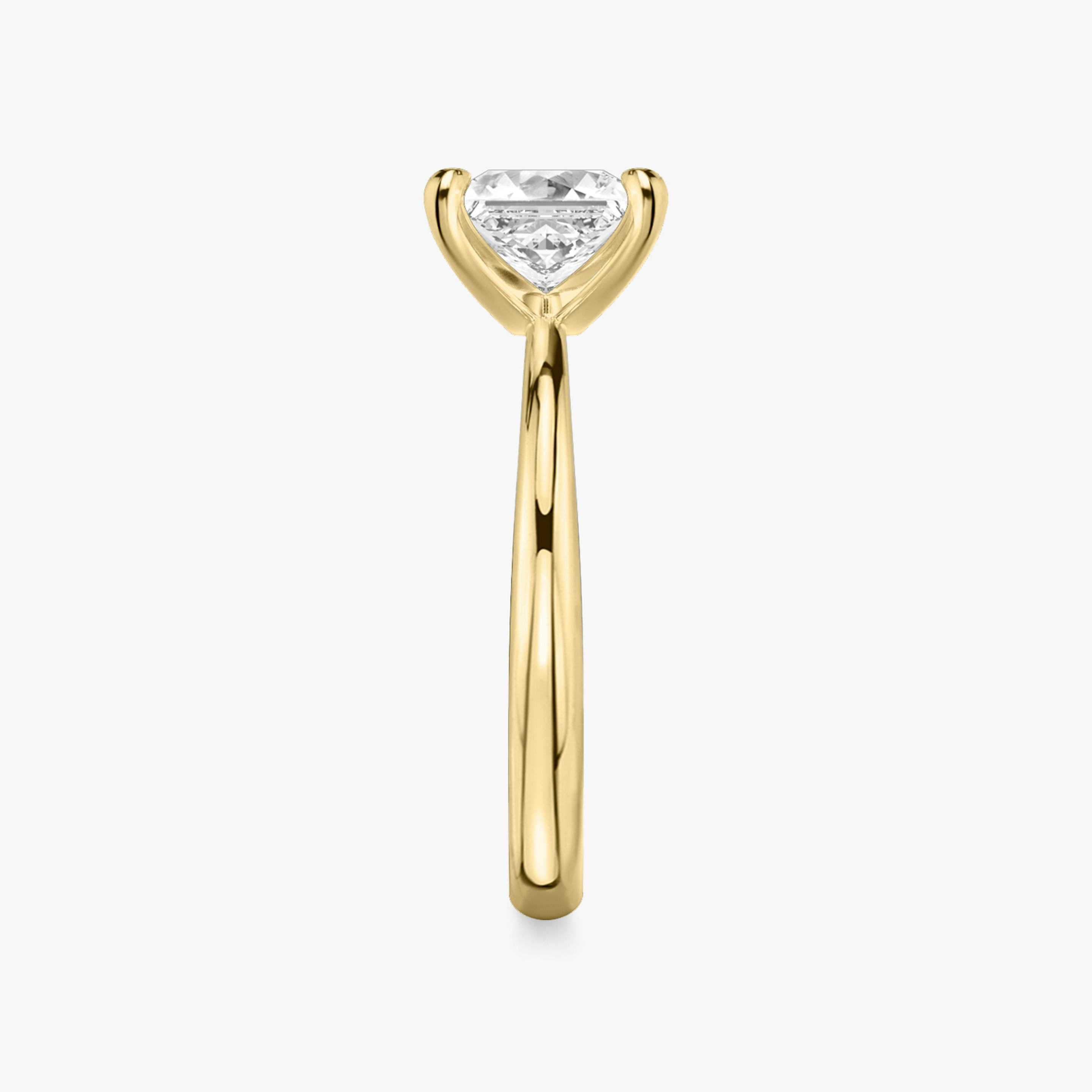 The Tapered Classic | Princess | 18k | 18k Yellow Gold | Band: Plain | Diamond orientation: vertical | Carat weight: See full inventory