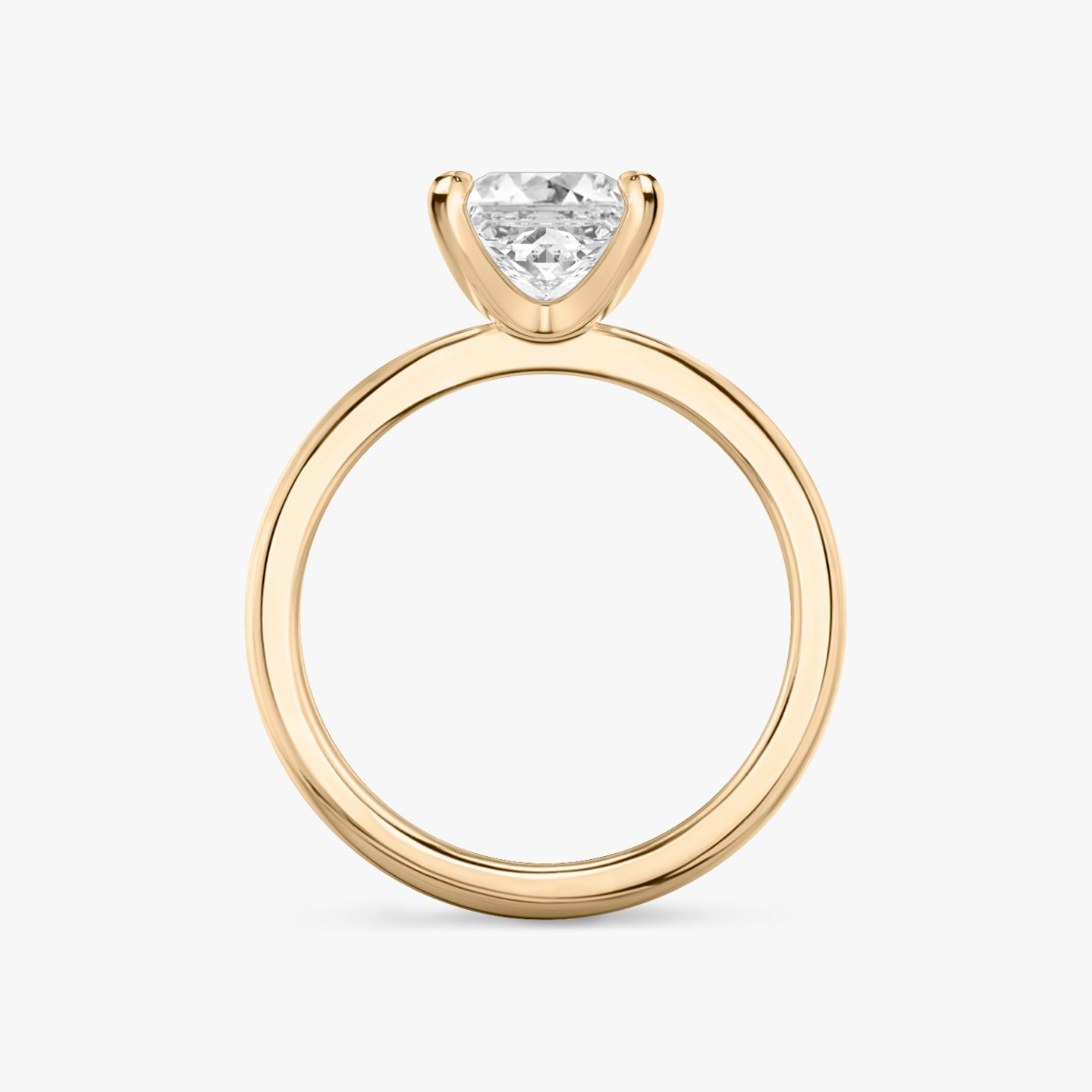 The Tapered Classic | Princess | 14k | 14k Rose Gold | Band: Plain | Diamond orientation: vertical | Carat weight: See full inventory