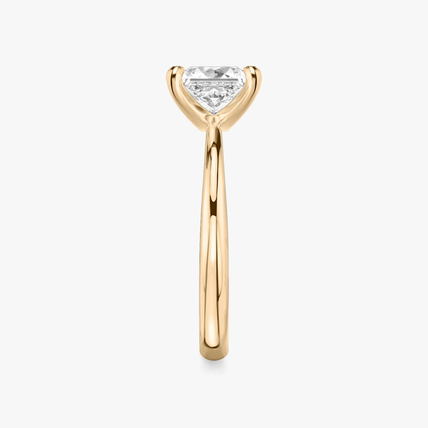 The Tapered Classic | Princess | 14k | 14k Rose Gold | Band: Plain | Diamond orientation: vertical | Carat weight: See full inventory