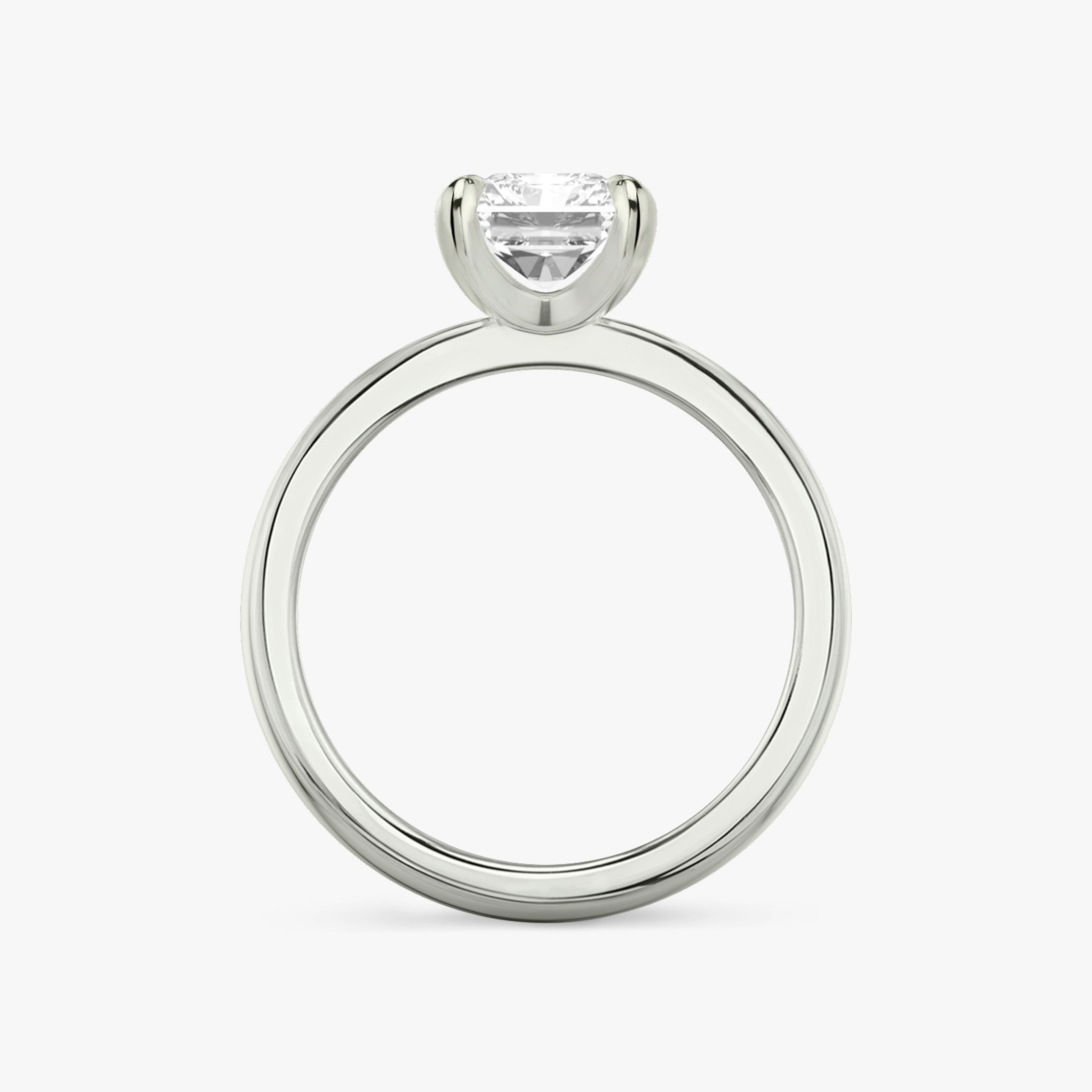 The Tapered Classic | Radiant | 18k | 18k White Gold | Band: Plain | Diamond orientation: vertical | Carat weight: See full inventory