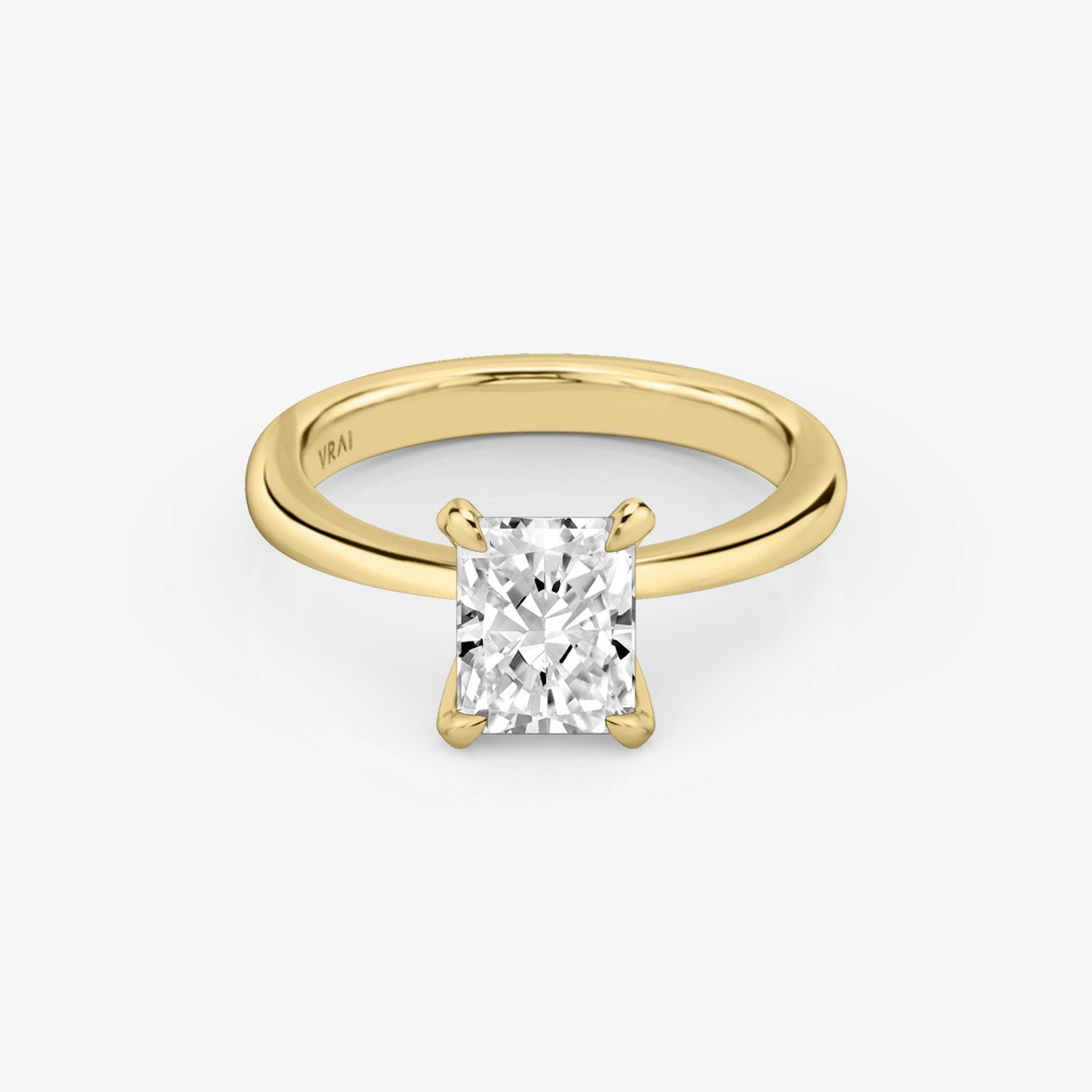 The Tapered Classic | Radiant | 18k | 18k Yellow Gold | Band: Plain | Diamond orientation: vertical | Carat weight: See full inventory