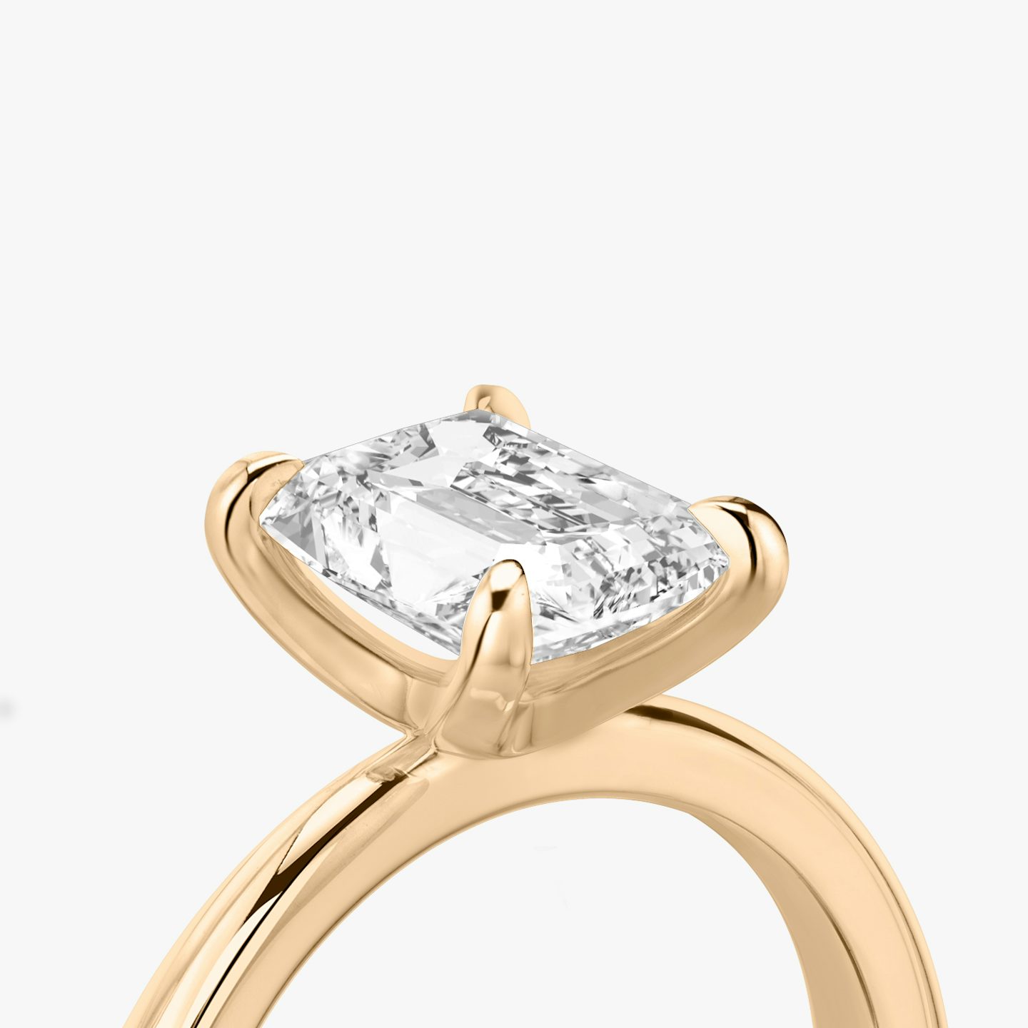The Tapered Classic | Radiant | 14k | 14k Rose Gold | Band: Plain | Diamond orientation: vertical | Carat weight: See full inventory