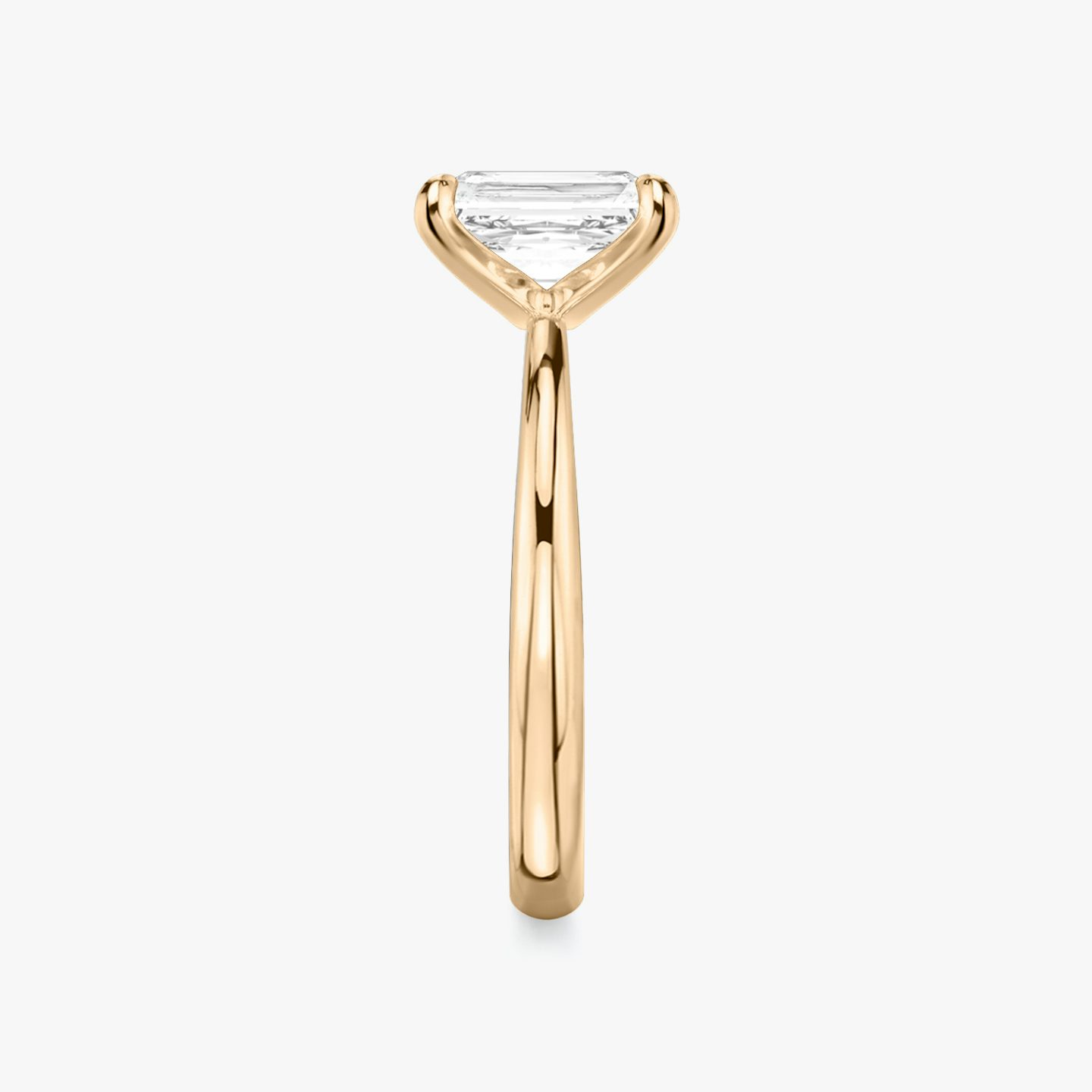 The Tapered Classic | Radiant | 14k | 14k Rose Gold | Band: Plain | Diamond orientation: vertical | Carat weight: See full inventory
