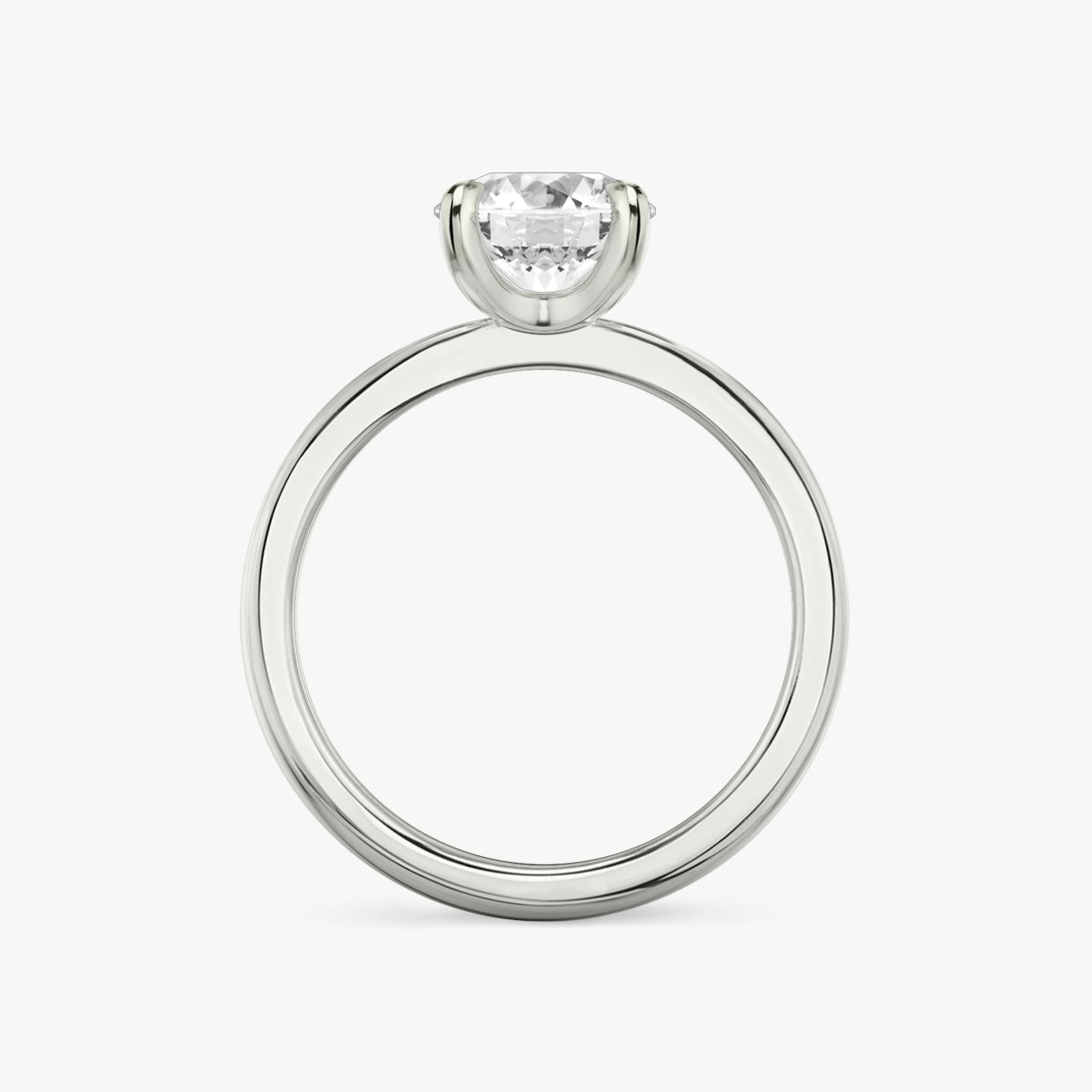 The Tapered Classic | Round Brilliant | 18k | 18k White Gold | Band: Plain | Carat weight: 1 | Diamond orientation: vertical