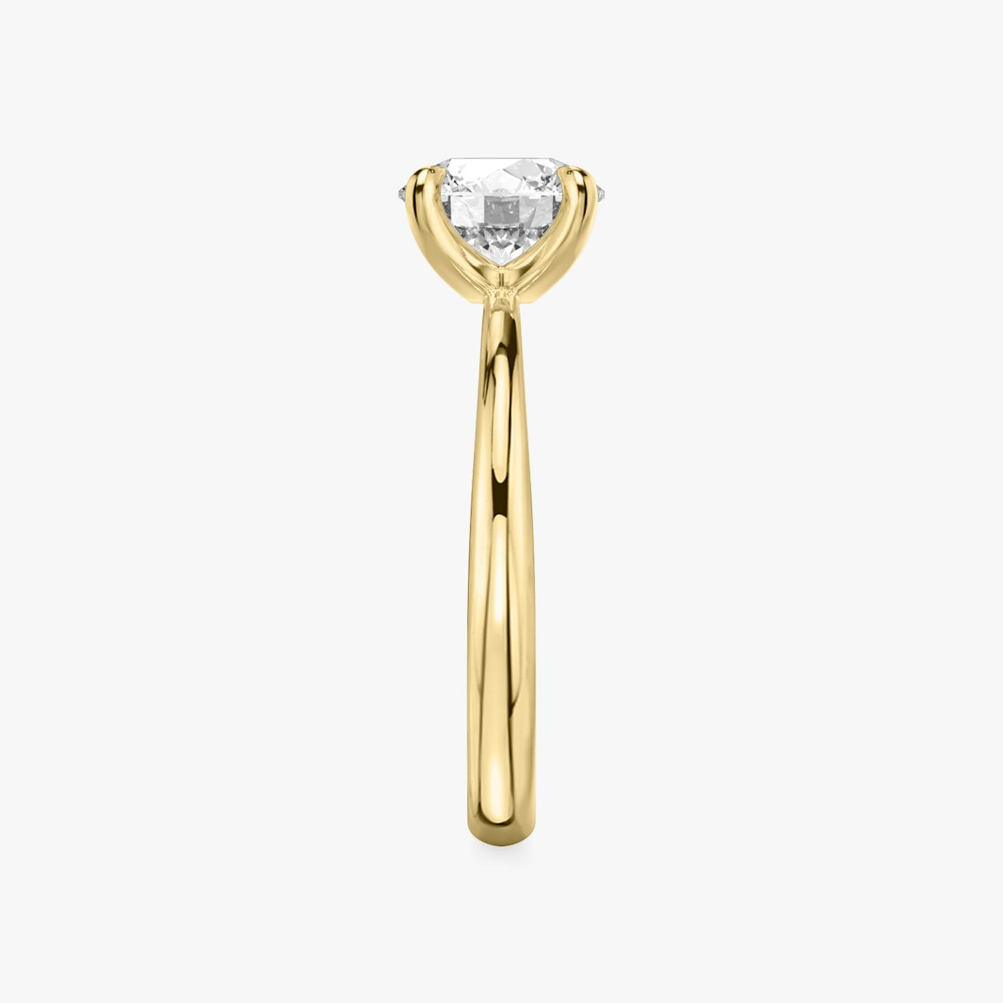 The Tapered Classic | Round Brilliant | 18k | 18k Yellow Gold | Band: Plain | Carat weight: See full inventory | Diamond orientation: vertical