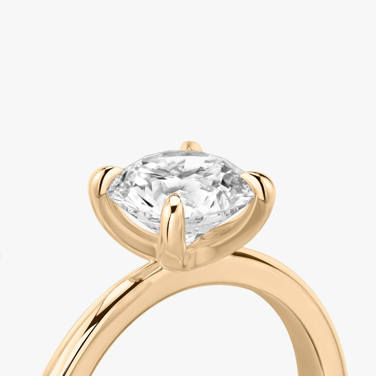 The Tapered Classic | Round Brilliant | 14k | 14k Rose Gold | Band: Plain | Carat weight: 1½ | Diamond orientation: vertical