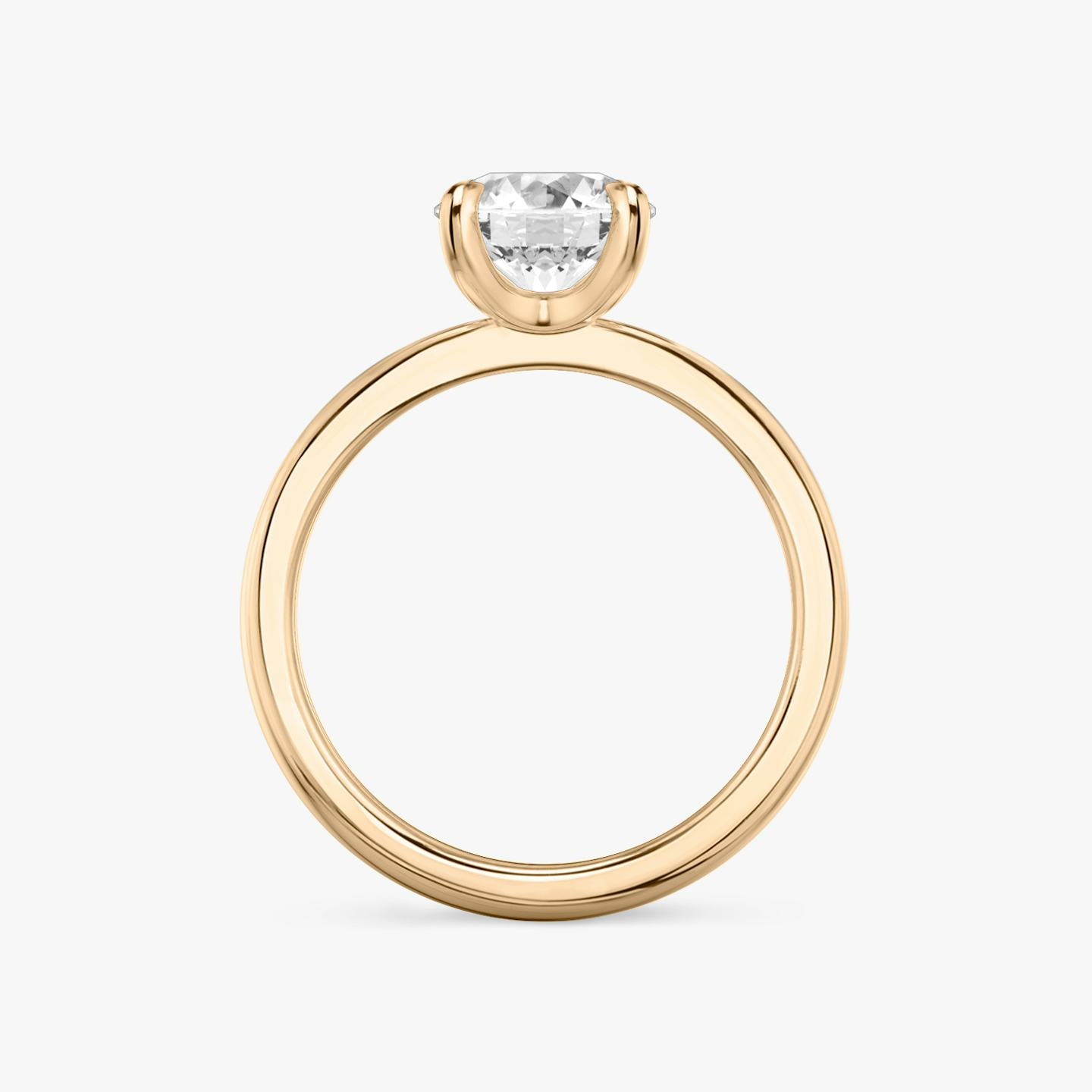 The Tapered Classic | Round Brilliant | 14k | 14k Rose Gold | Band: Plain | Carat weight: 1½ | Diamond orientation: vertical