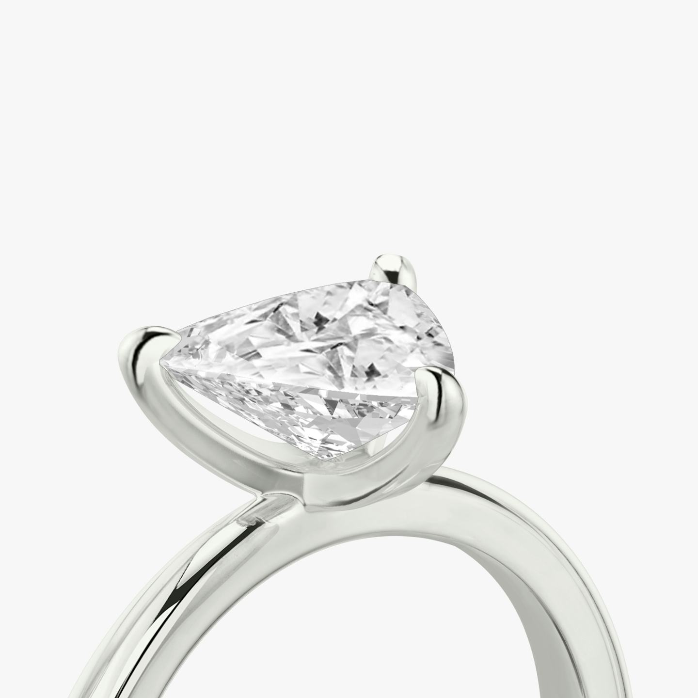 The Tapered Classic | Trillion | Platinum | Band: Plain | Diamond orientation: vertical | Carat weight: See full inventory
