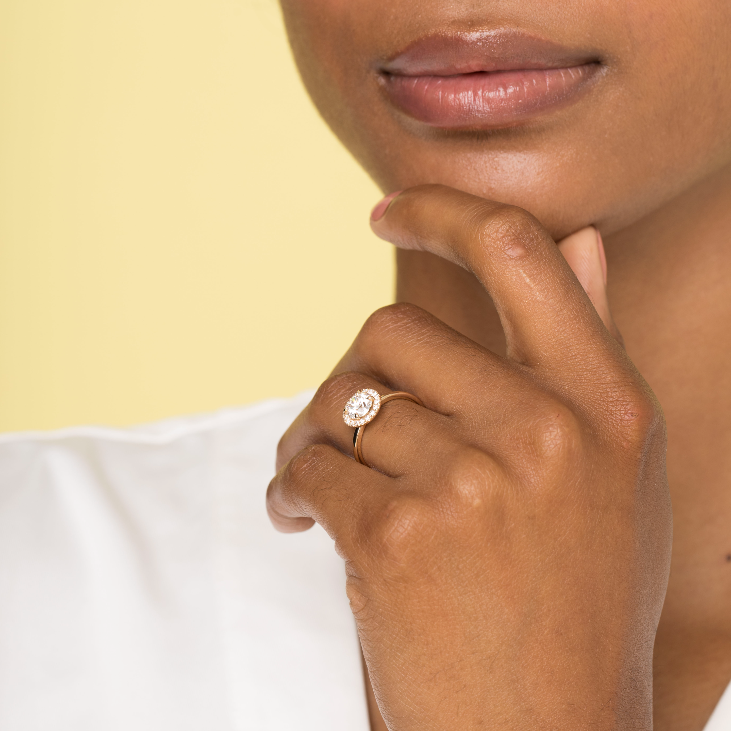 Platinum best sale halo ring