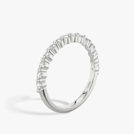 Single Shared Prong Wedding Ring