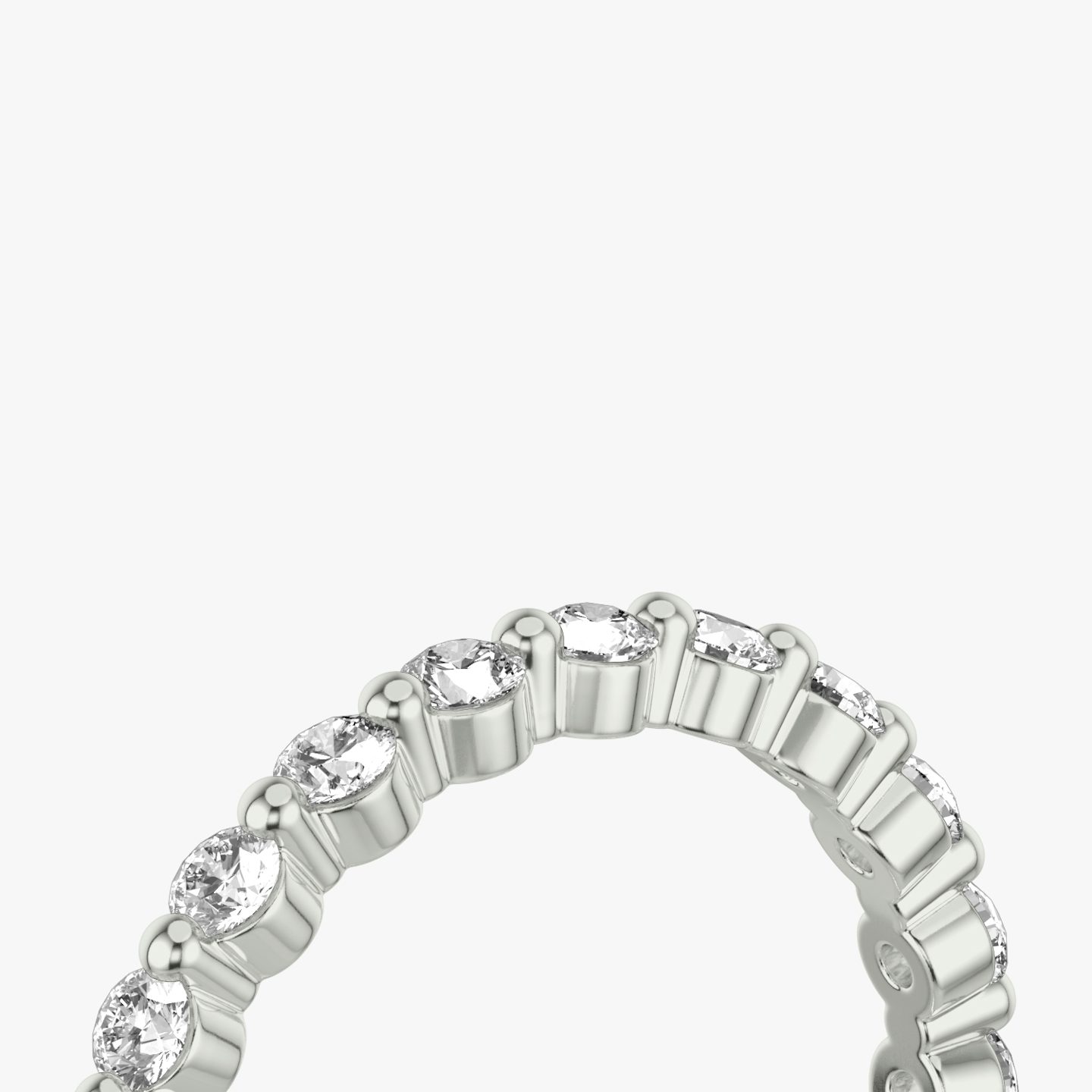 Alliance Single Shared Prong | 18k | Or blanc 18 carats | Version: Large