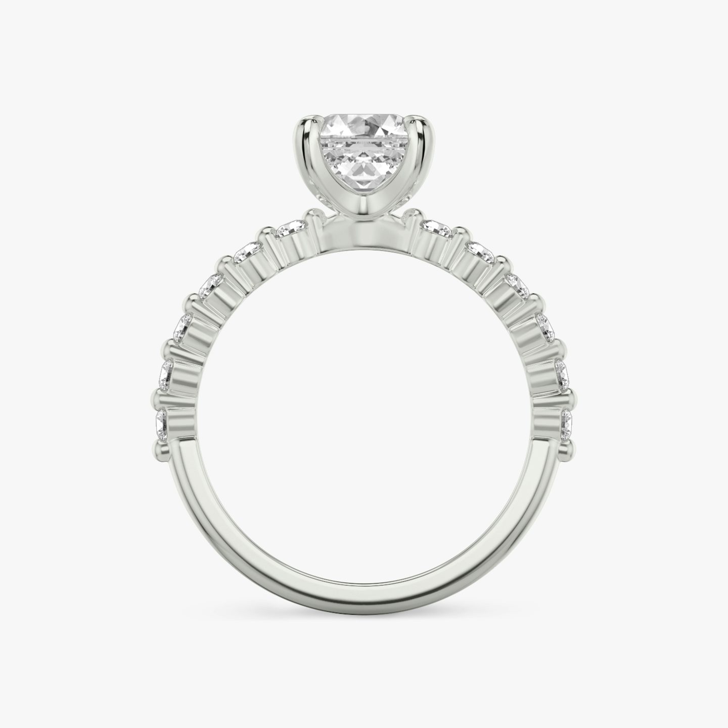Single Shared Prong | Asscher | 18k | 18k Weißgold | Ring: Original | Diamantausrichtung: vertical | Karatgewicht: Gesamtbestand ansehen