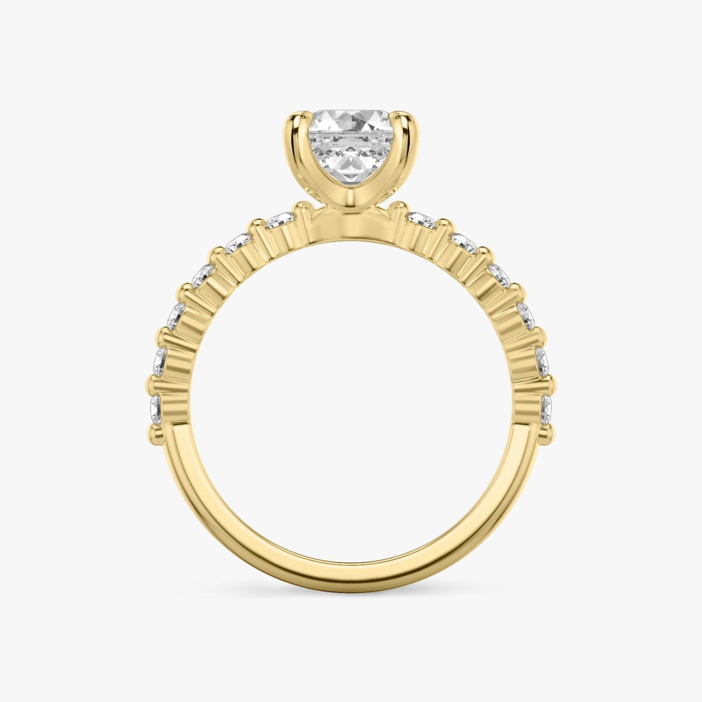Single Shared Prong | Asscher | 18k | 18k Gelbgold | Ring: Original | Diamantausrichtung: vertical | Karatgewicht: Gesamtbestand ansehen