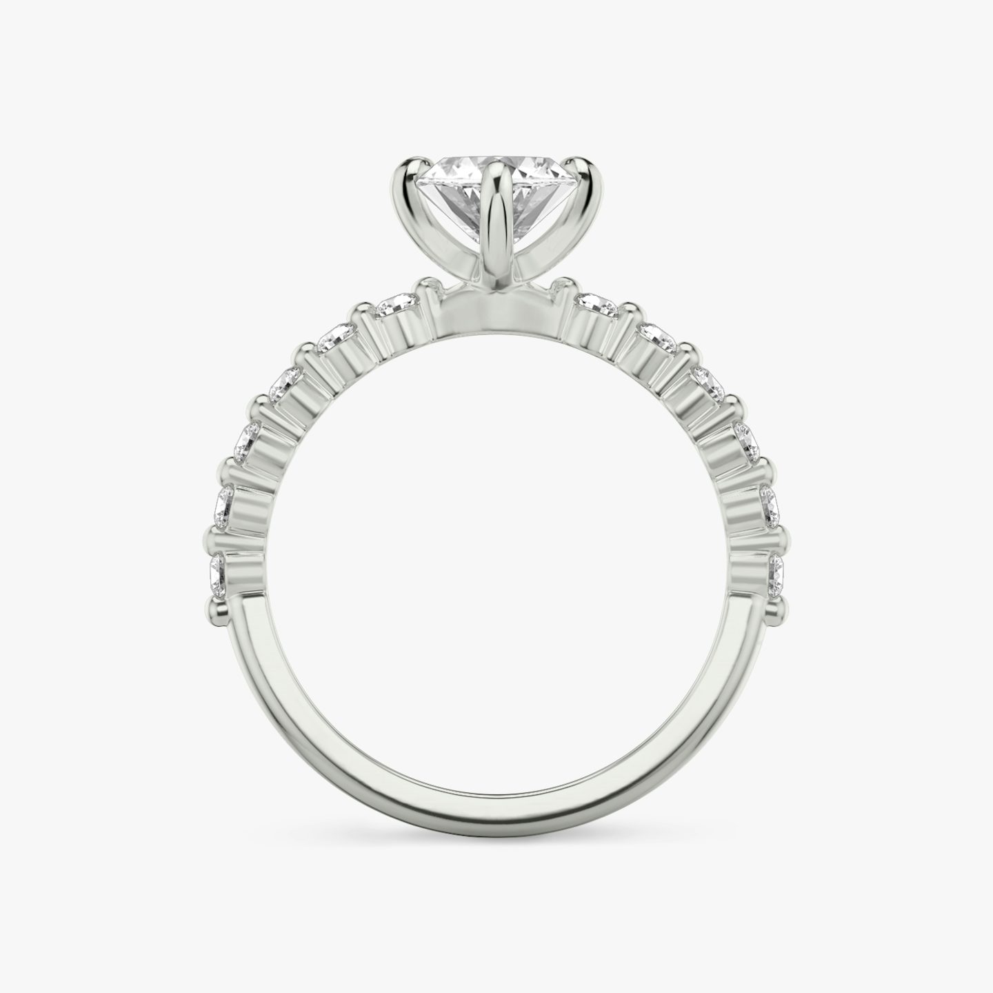 The Single Shared Prong | Pavé Marquise | Platinum | Band: Plain | Band: Original | Diamond orientation: vertical | Carat weight: See full inventory
