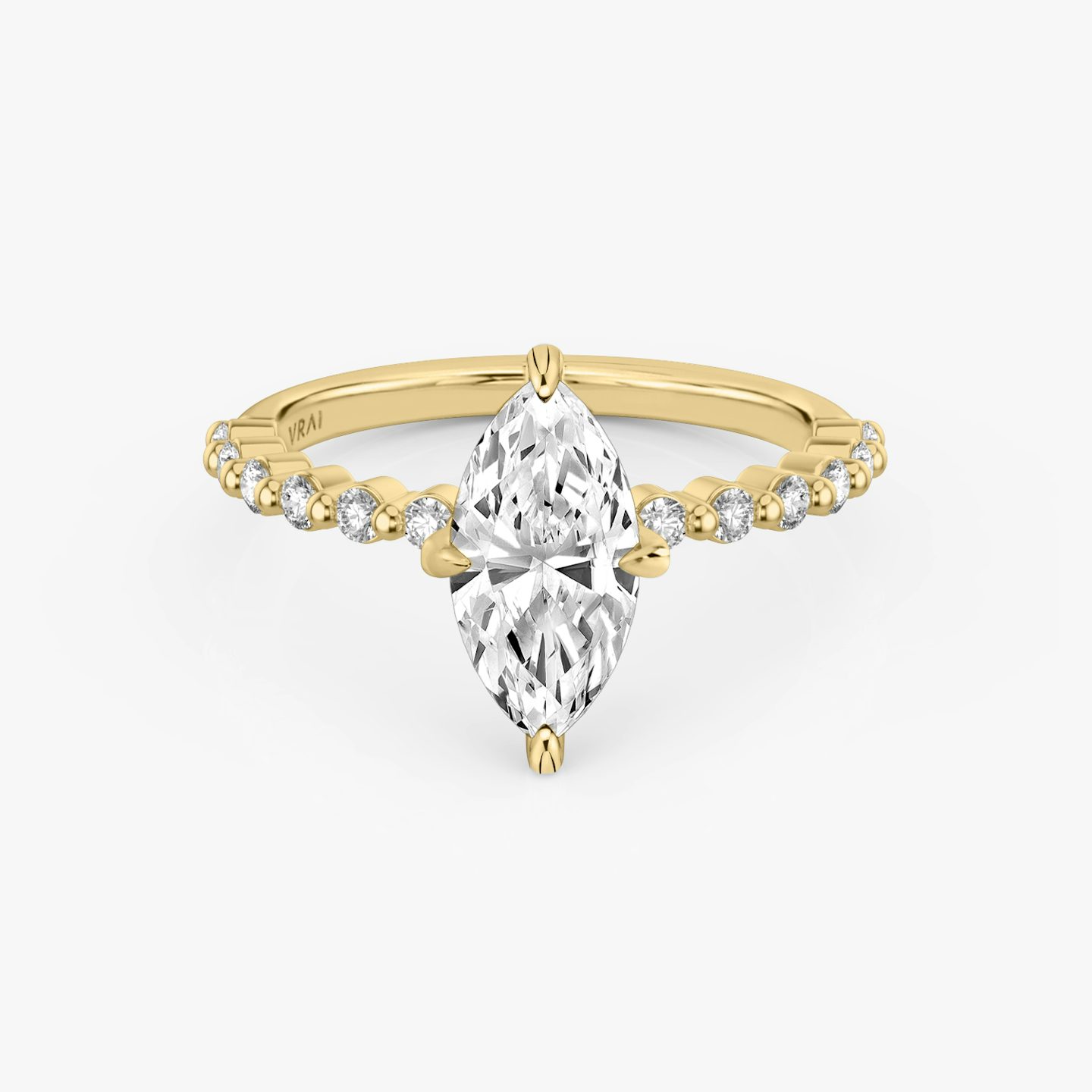 The Single Shared Prong | marquise | 18k | yellow-gold | bandStoneStyle: original | diamondOrientation: vertical | caratWeight: other