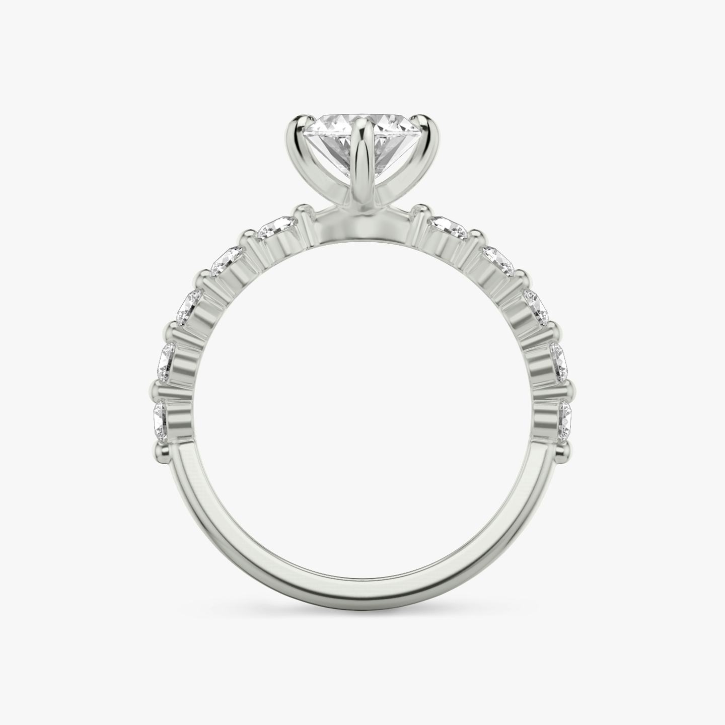 Single Shared Prong | Pavé Marquise | 18k | 18k Weißgold | Ring: Large | Diamantausrichtung: vertical | Karatgewicht: Gesamtbestand ansehen