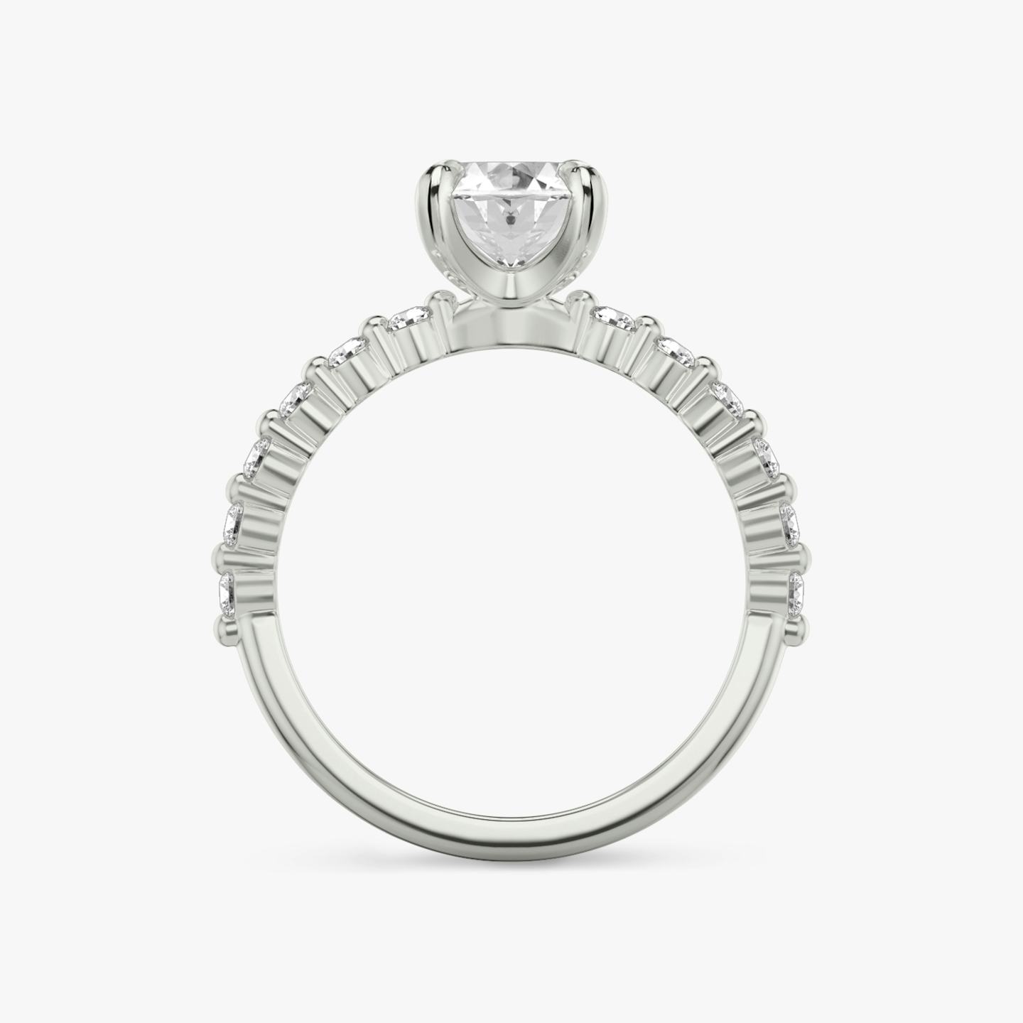 The Single Shared Prong | Oval | 18k | 18k White Gold | Band: Original | Diamond orientation: vertical | Carat weight: See full inventory