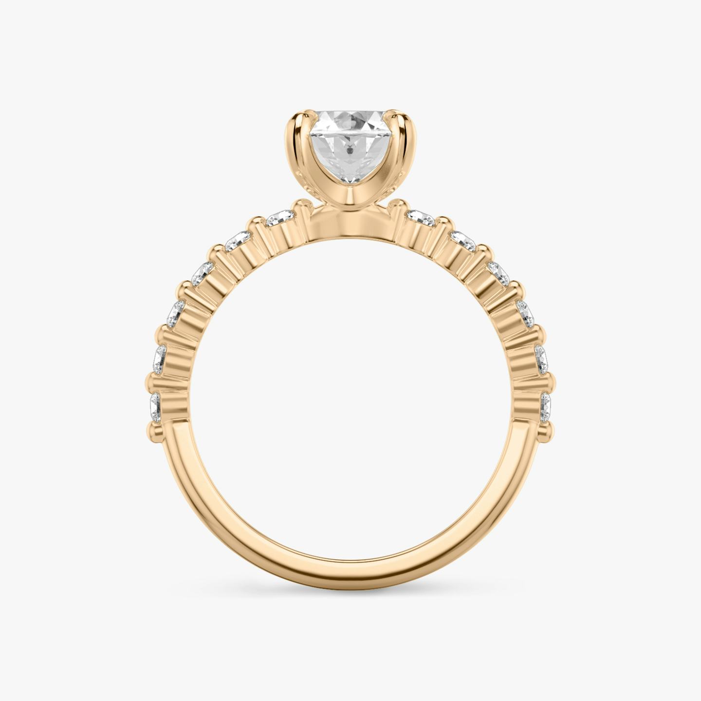 The Single Shared Prong | Oval | 14k | 14k Rose Gold | Band: Original | Diamond orientation: vertical | Carat weight: See full inventory