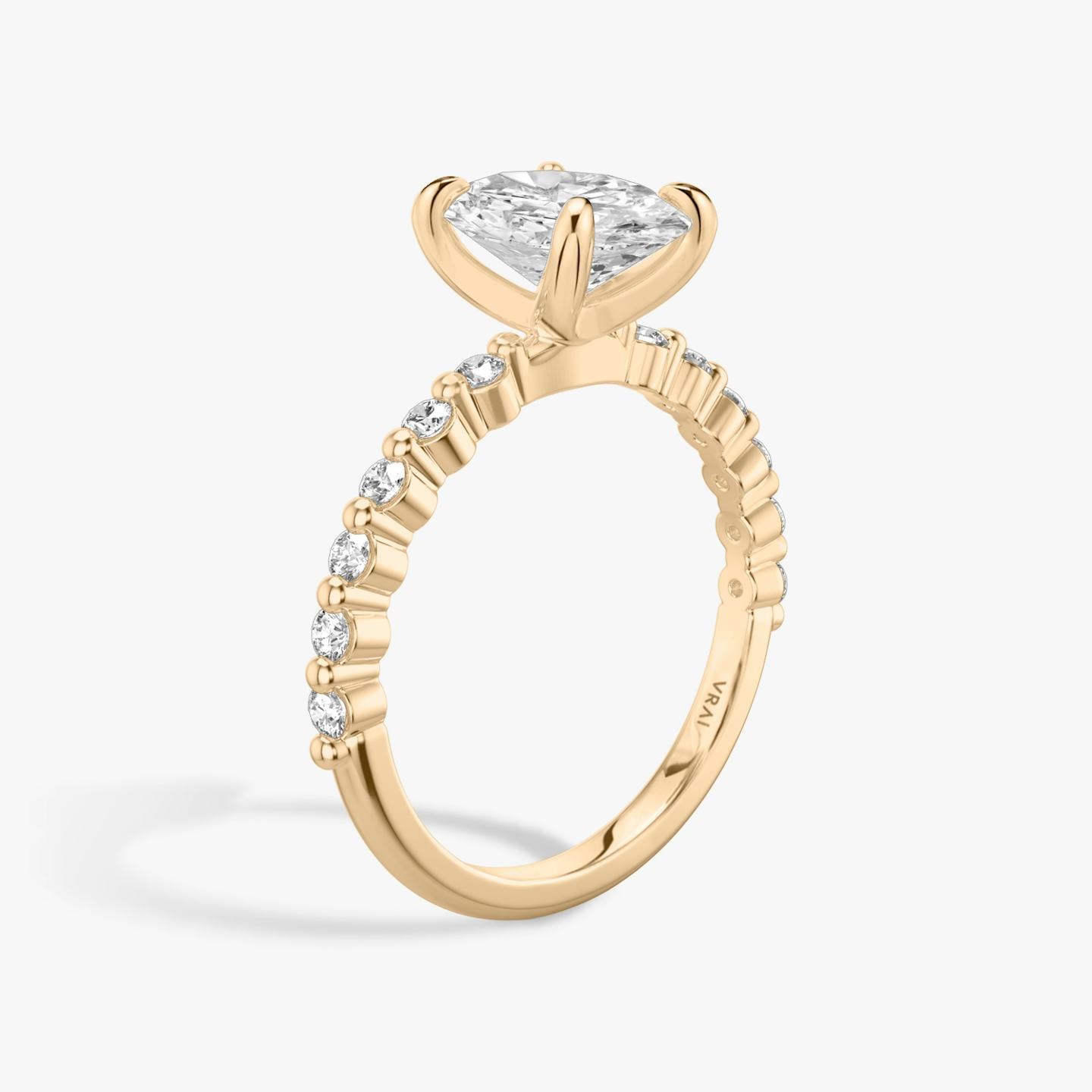 The Single Shared Prong | Oval | 14k | 14k Rose Gold | Band: Original | Diamond orientation: vertical | Carat weight: See full inventory