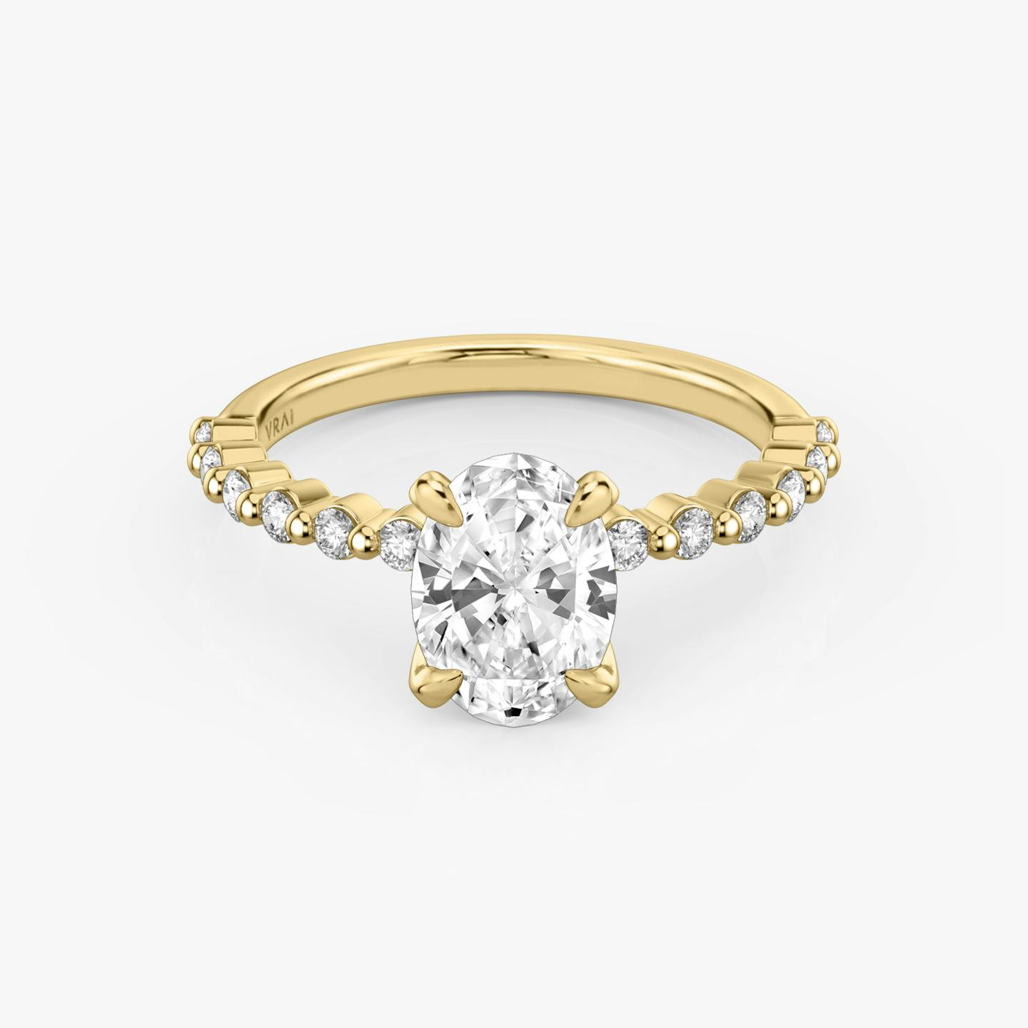 The Single Shared Prong | Oval | 18k | 18k Yellow Gold | Band: Original | Diamond orientation: vertical | Carat weight: See full inventory
