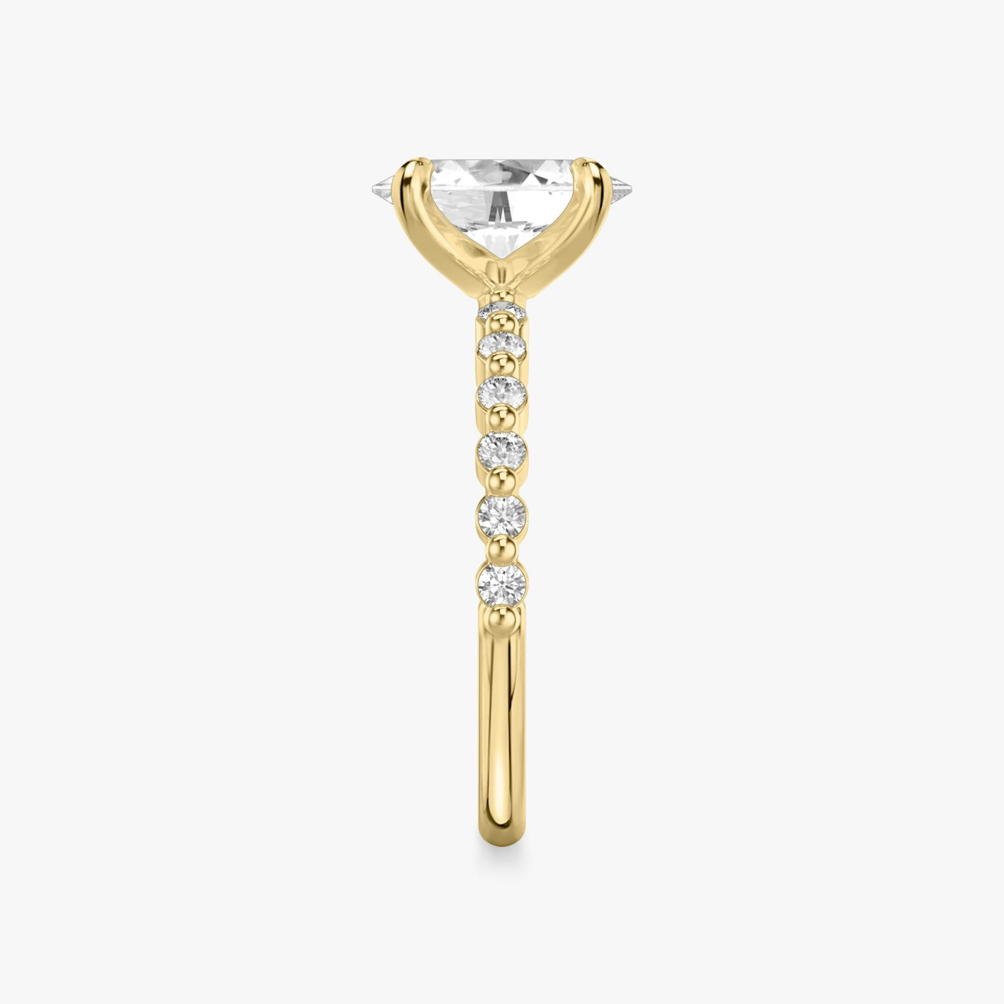 The Single Shared Prong | oval | 18k | yellow-gold | bandStoneStyle: original | diamondOrientation: vertical | caratWeight: other