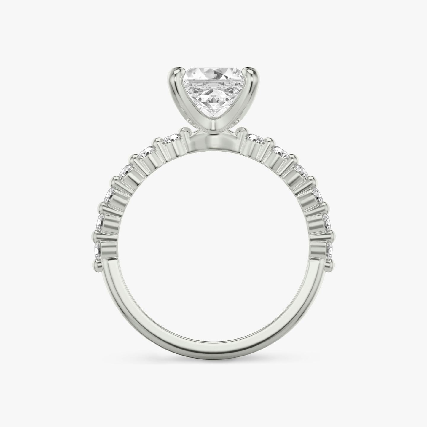 The Single Shared Prong | Princess | 18k | 18k White Gold | Band: Original | Diamond orientation: vertical | Carat weight: See full inventory