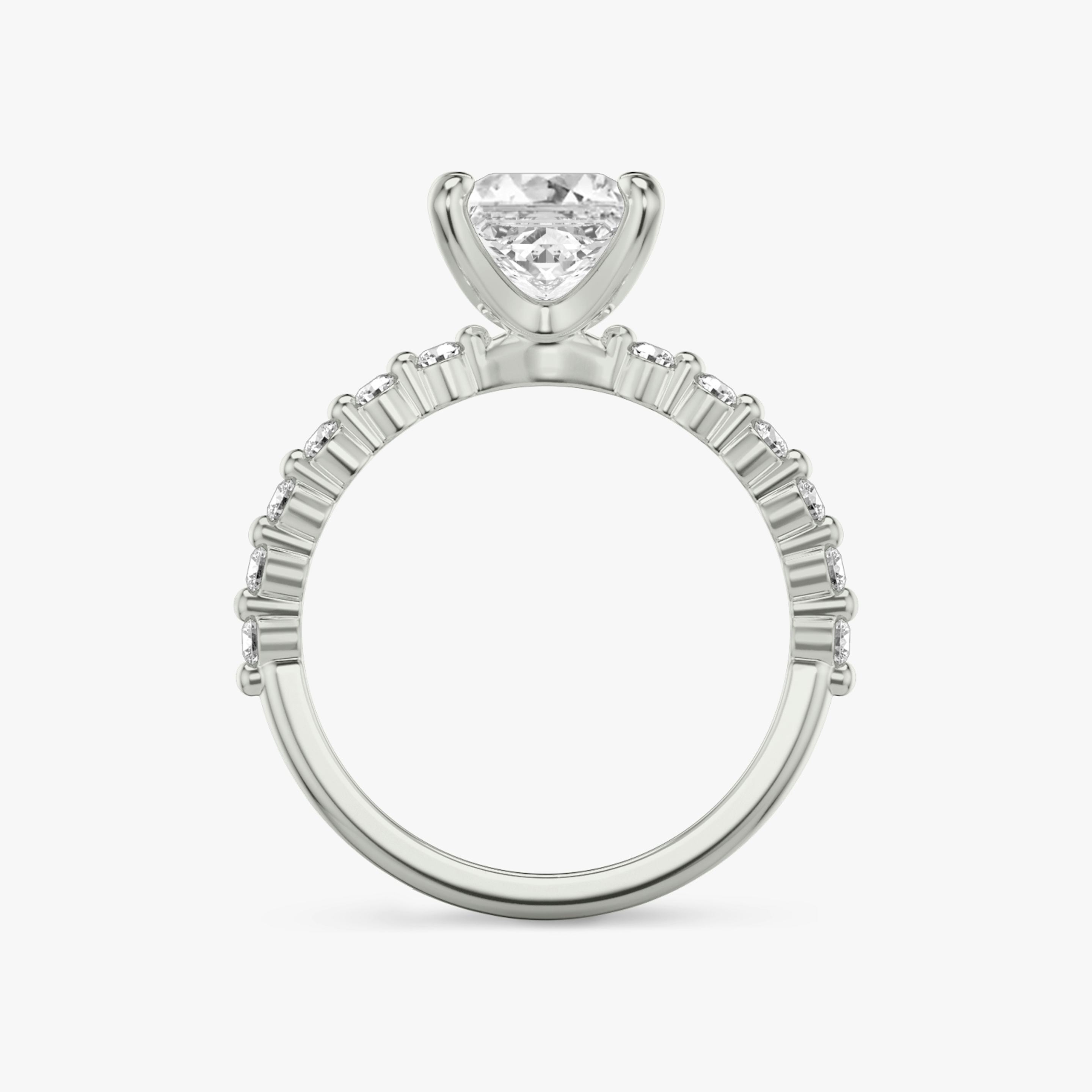 The Single Shared Prong | Princess | 18k | 18k White Gold | Band: Original | Diamond orientation: vertical | Carat weight: See full inventory