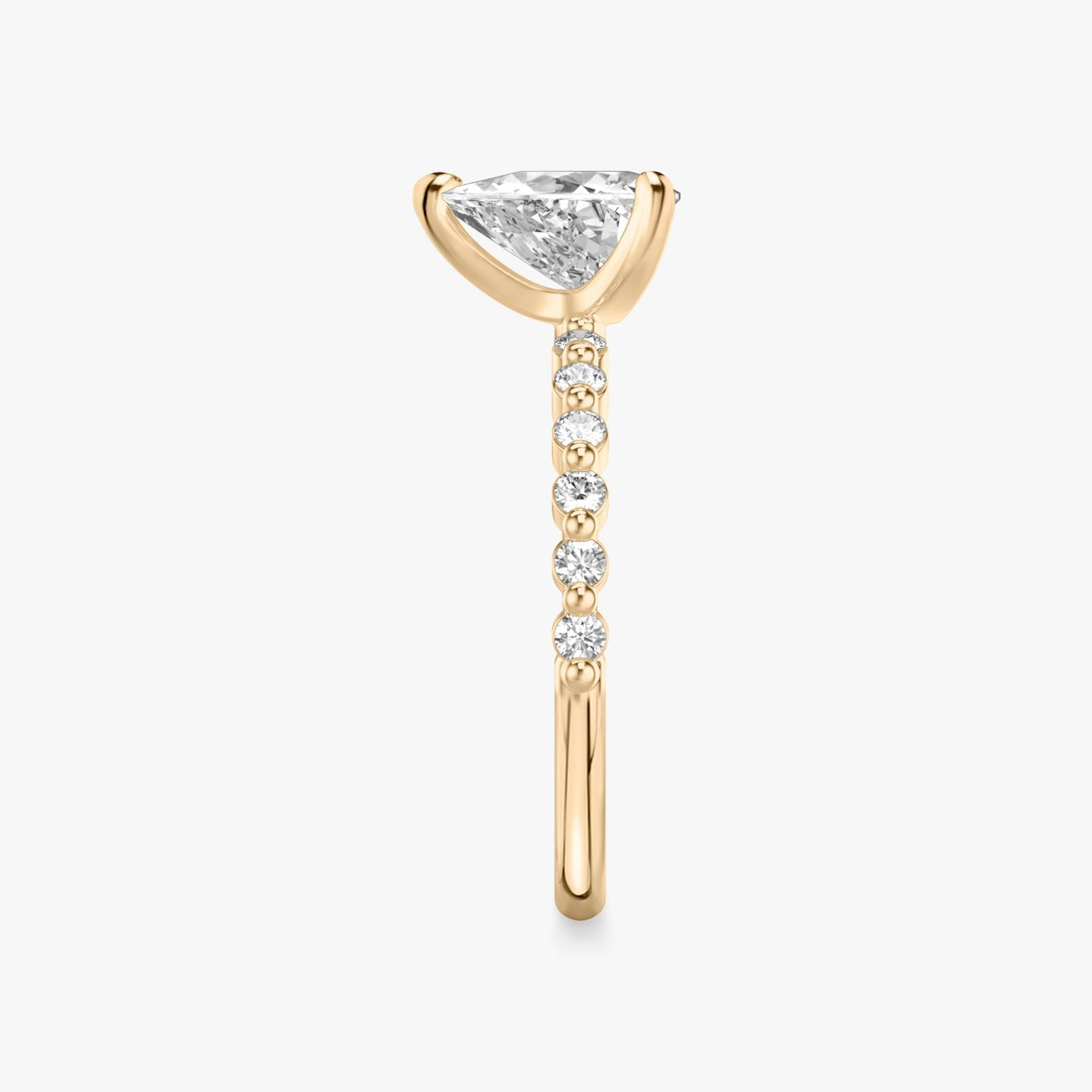 The Single Shared Prong | Trillion | 14k | 14k Rose Gold | Band: Original | Diamond orientation: vertical | Carat weight: See full inventory