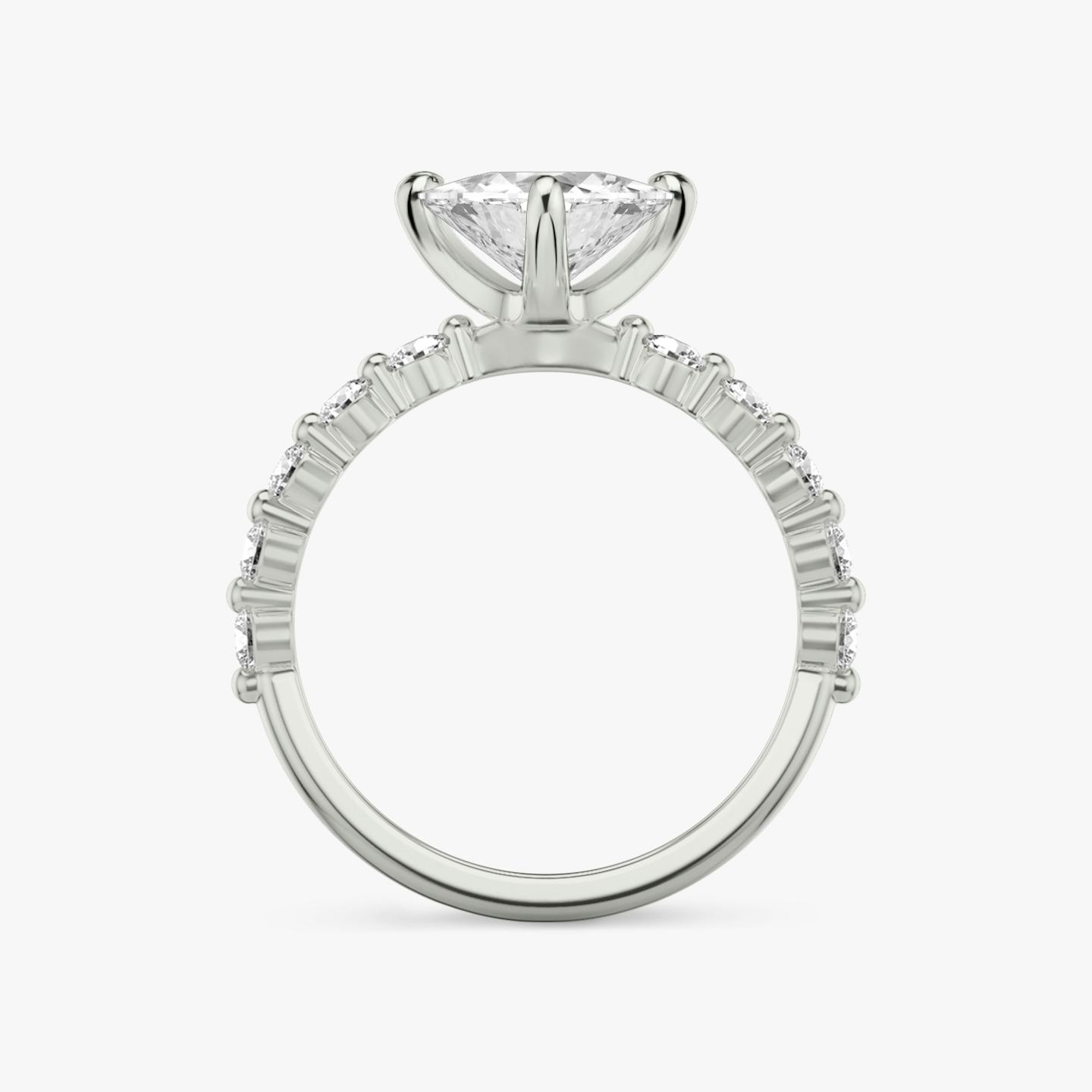 The Single Shared Prong | Trillion | 18k | 18k White Gold | Band: Large | Diamond orientation: vertical | Carat weight: See full inventory