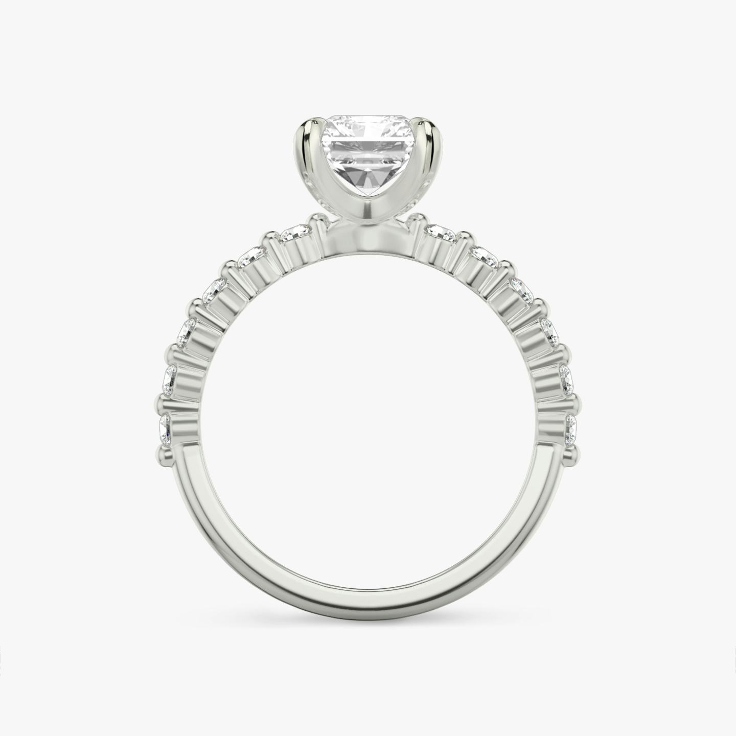 The Single Shared Prong | Radiant | 18k | 18k White Gold | Band: Original | Diamond orientation: vertical | Carat weight: See full inventory