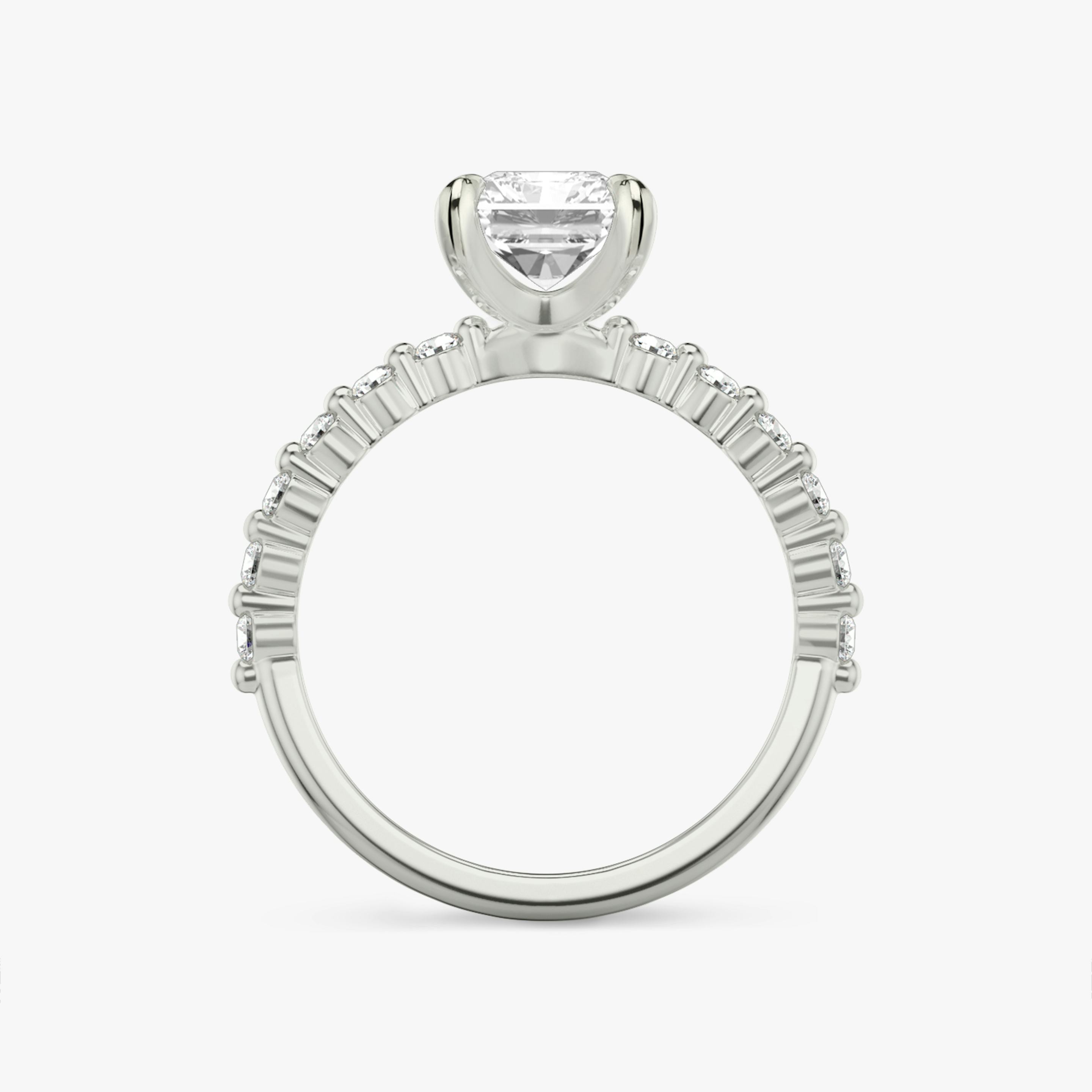 The Single Shared Prong | Radiant | 18k | 18k White Gold | Band: Original | Diamond orientation: vertical | Carat weight: See full inventory