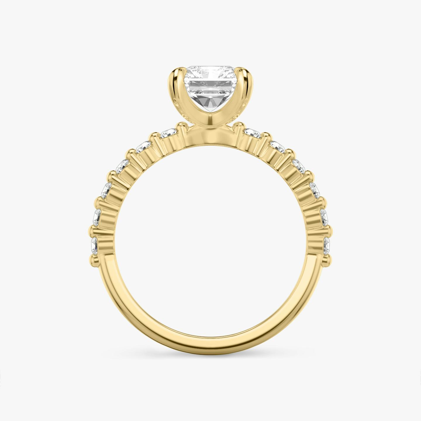The Single Shared Prong | Radiant | 14k | 14k Rose Gold | Band: Original | Diamond orientation: vertical | Carat weight: See full inventory