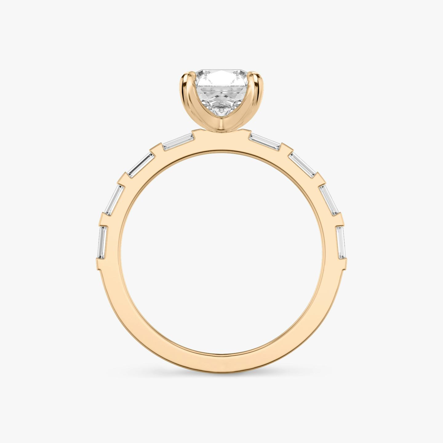 The Baguette Bar | Asscher | 14k | 14k Rose Gold | Diamond orientation: vertical | Carat weight: See full inventory
