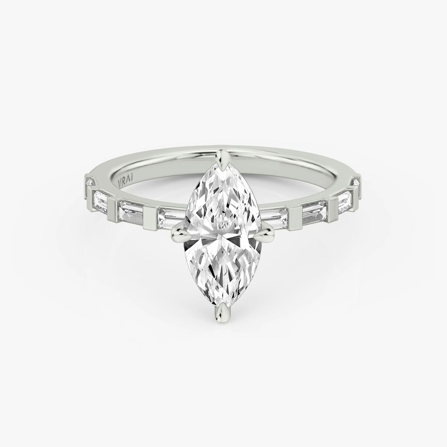 The Baguette Bar | Pavé Marquise | Platinum | Diamond orientation: vertical | Carat weight: See full inventory