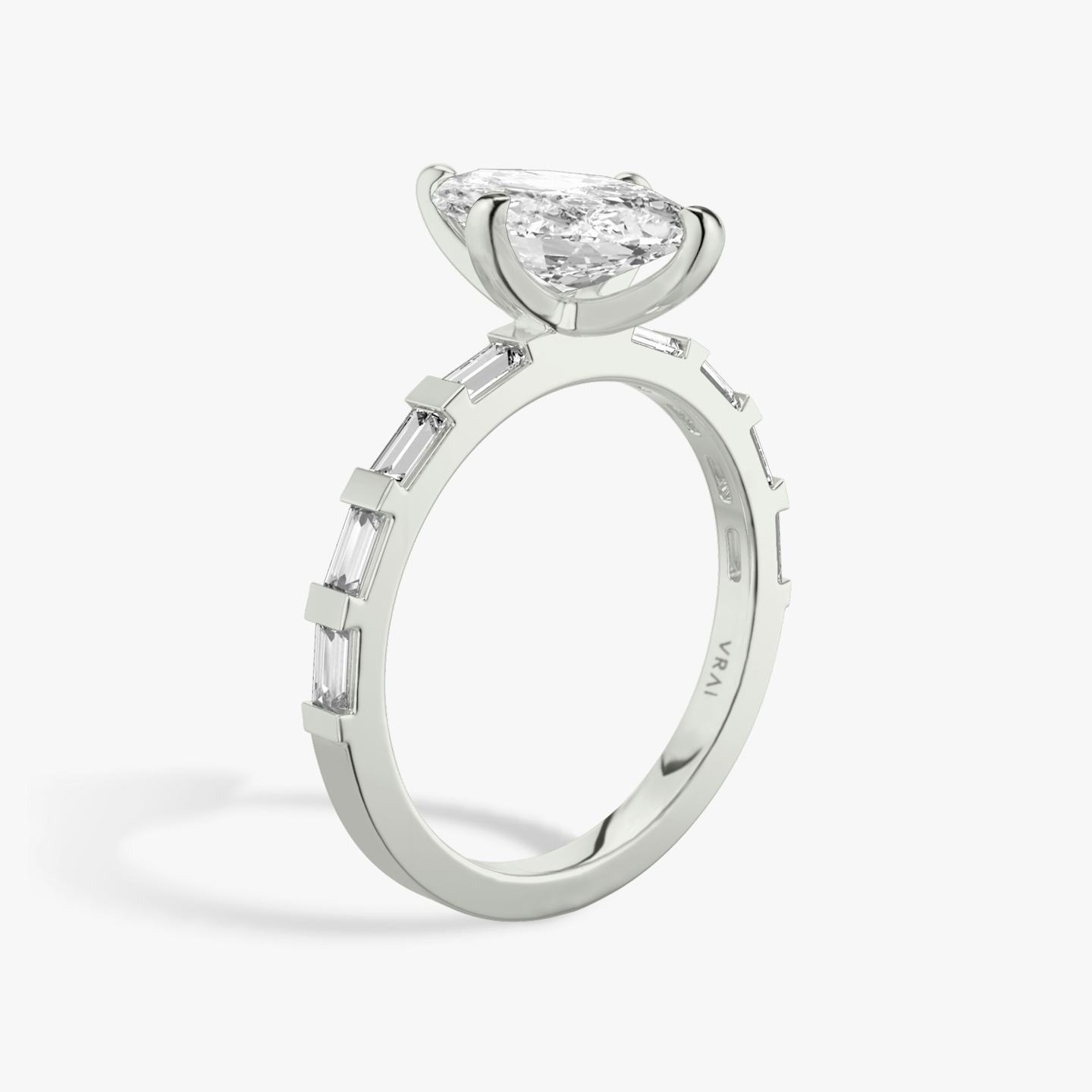 The Baguette Bar | Pavé Marquise | 18k | 18k White Gold | Diamond orientation: vertical | Carat weight: See full inventory