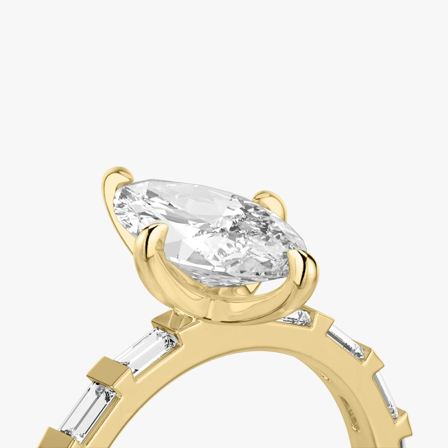 The Baguette Bar | Pavé Marquise | 18k | 18k Yellow Gold | Diamond orientation: vertical | Carat weight: See full inventory