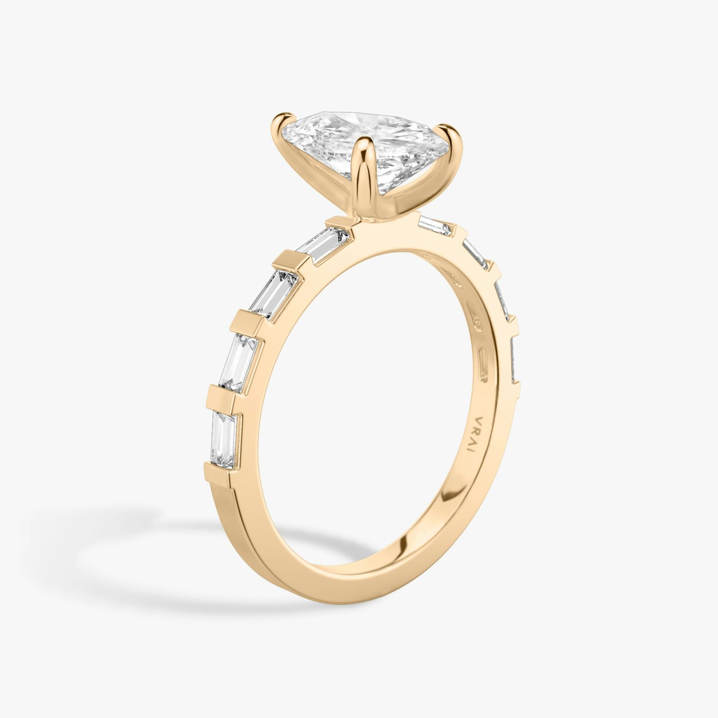 The Baguette Bar | Pear | 14k | 14k Rose Gold | Diamond orientation: vertical | Carat weight: See full inventory