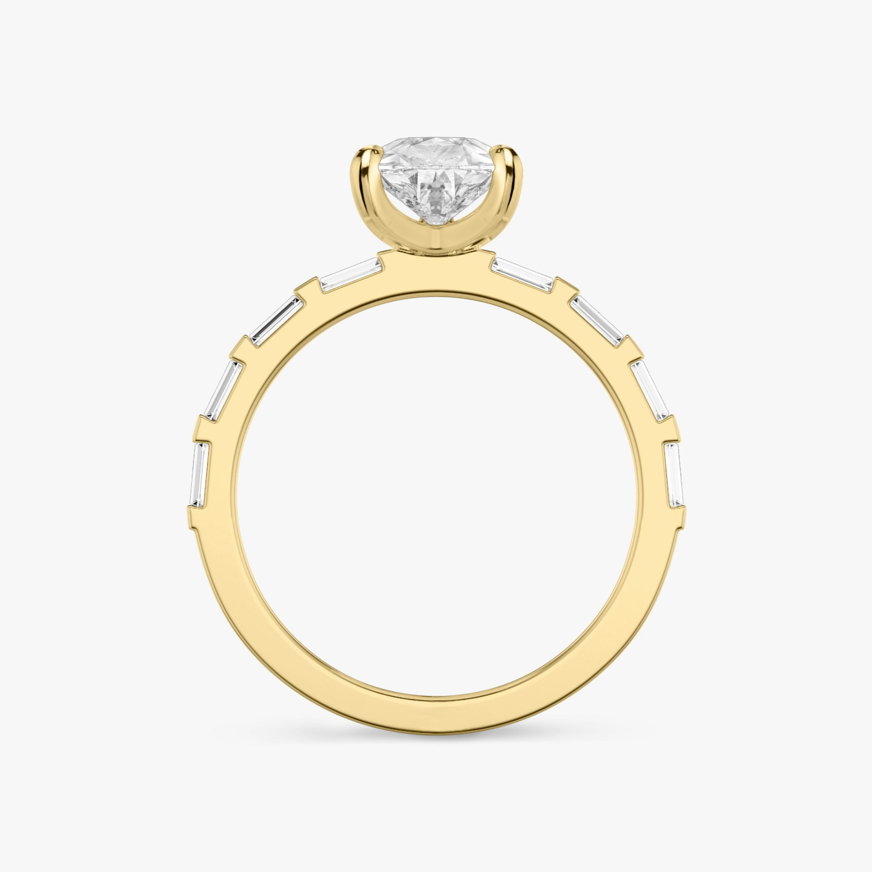 The Baguette Bar | Pear | 18k | 18k Yellow Gold | Diamond orientation: vertical | Carat weight: See full inventory