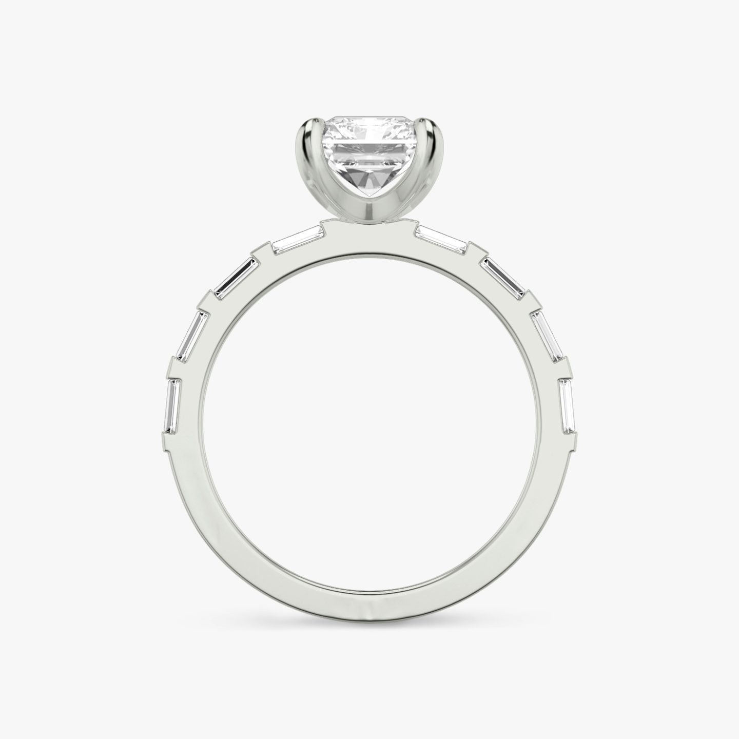 The Baguette Bar | Radiant | Platinum | Diamond orientation: vertical | Carat weight: See full inventory