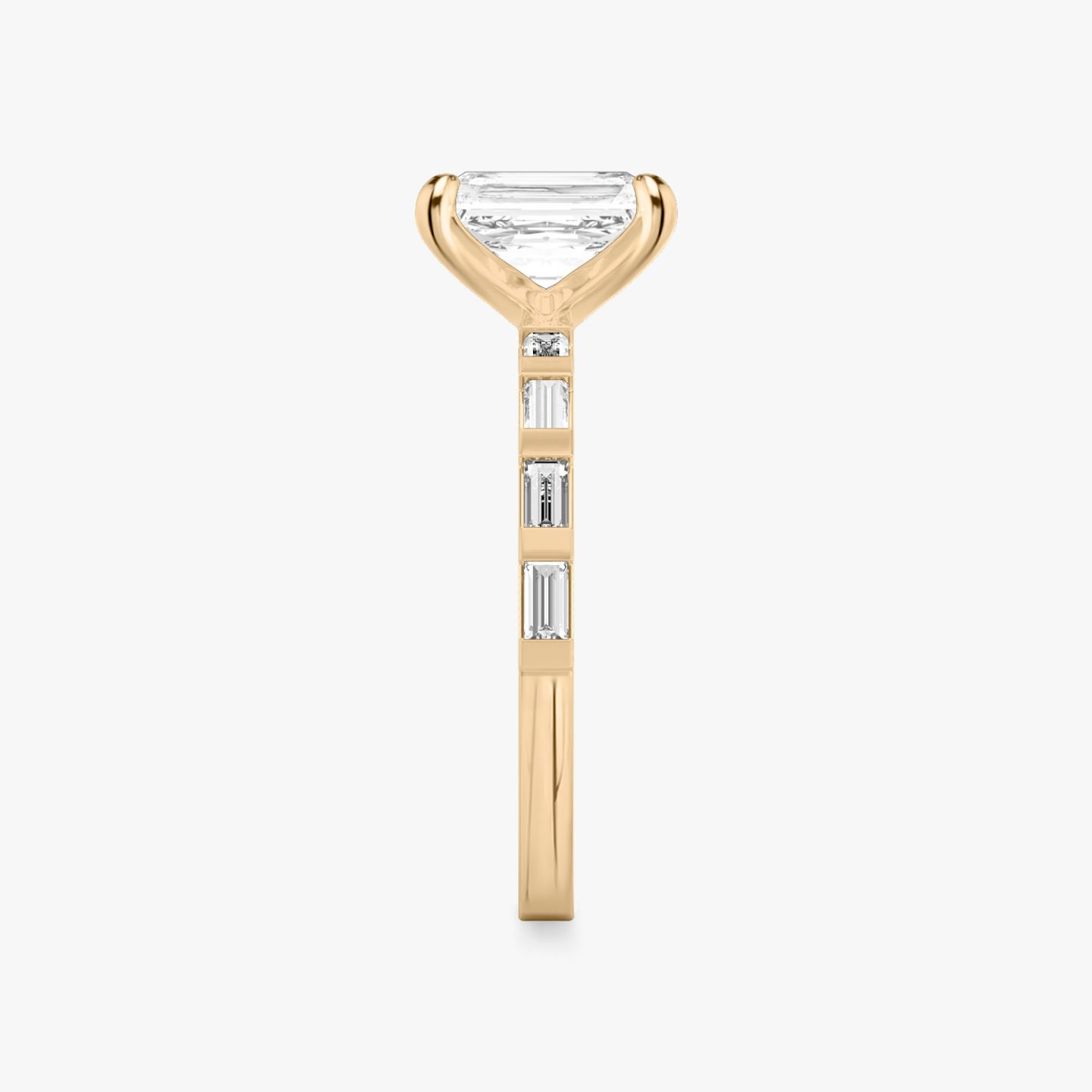 The Baguette Bar | Radiant | 14k | 14k Rose Gold | Band: Pavé | Diamond orientation: vertical | Carat weight: See full inventory