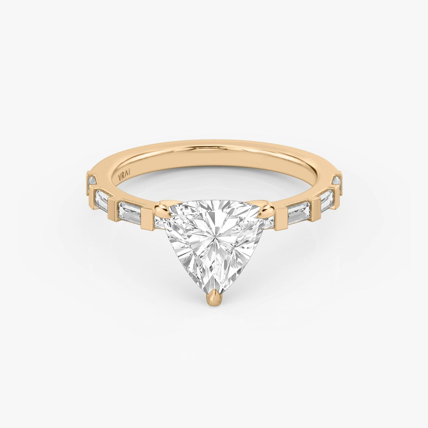 The Baguette Bar | Trillion | 14k | 14k Rose Gold | Diamond orientation: vertical | Carat weight: See full inventory