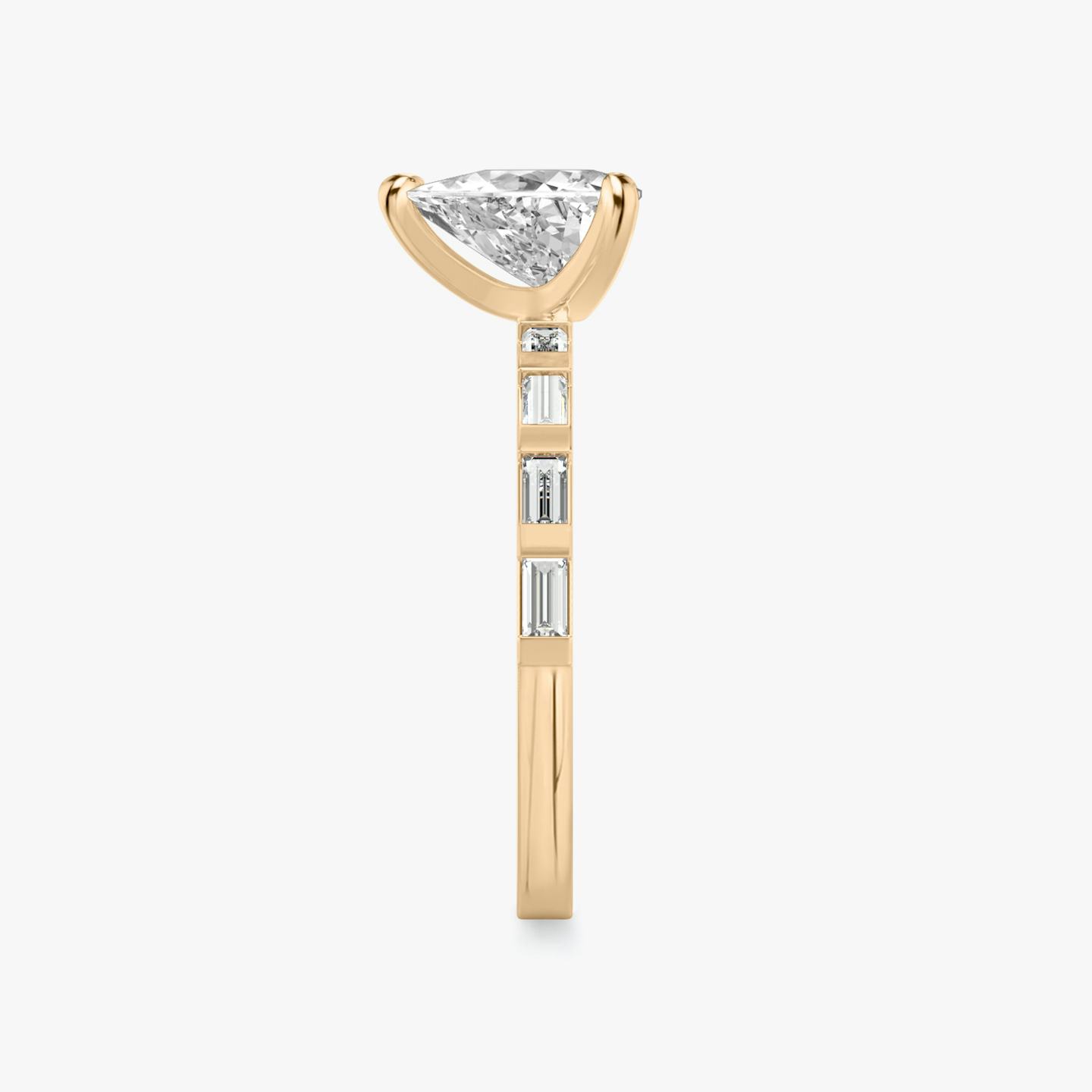 The Baguette Bar | Trillion | 14k | 14k Rose Gold | Diamond orientation: vertical | Carat weight: See full inventory