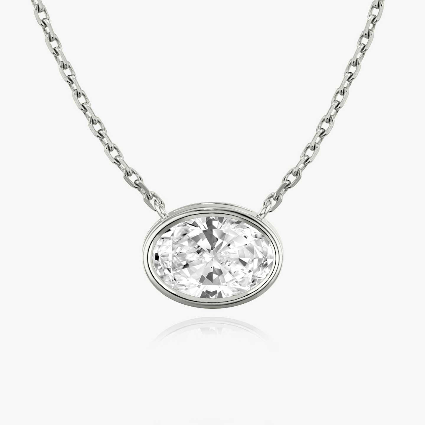 Bezel Solitaire Necklace Closeup image of Bezel Solitaire Necklace