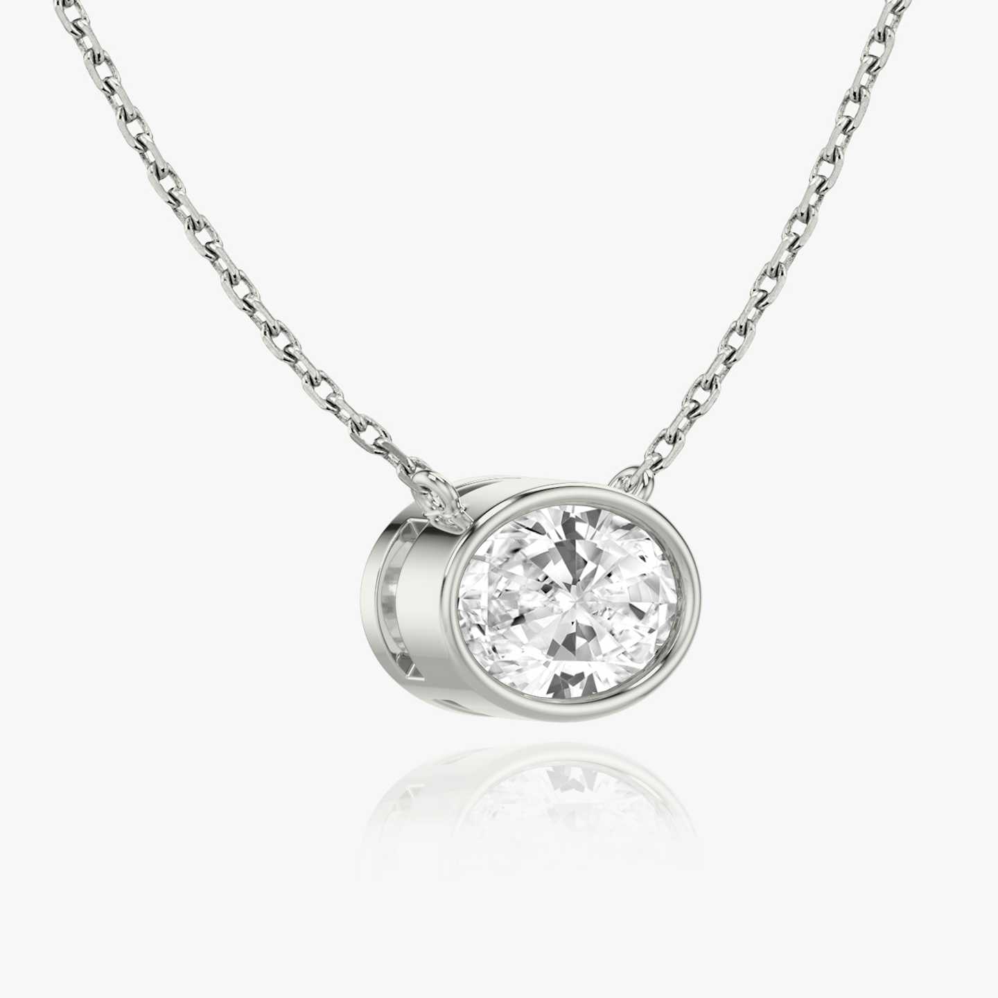 Bezel Solitaire Necklace Closeup image of Bezel Solitaire Necklace